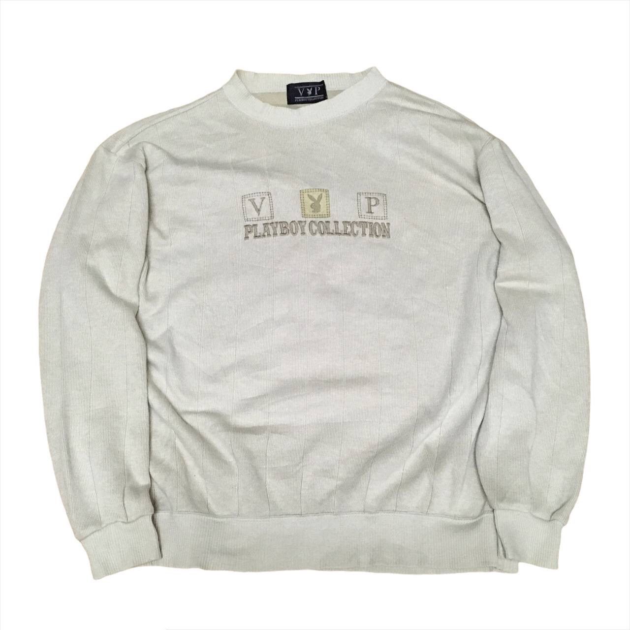 image of VTG Playboy Collection Big Logo Sweatshirt in Cream, Men's (Size Medium)