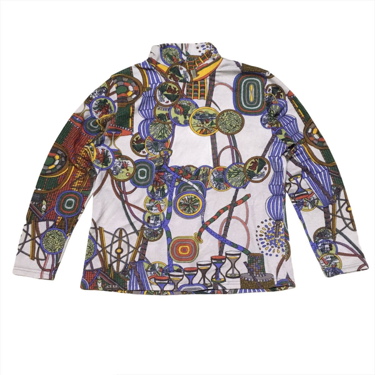Japanese Brand Long Sleeve Turtleneck Abstract Art Motive Size US M / EU 48-50 / 2 - 1 Thumbnail