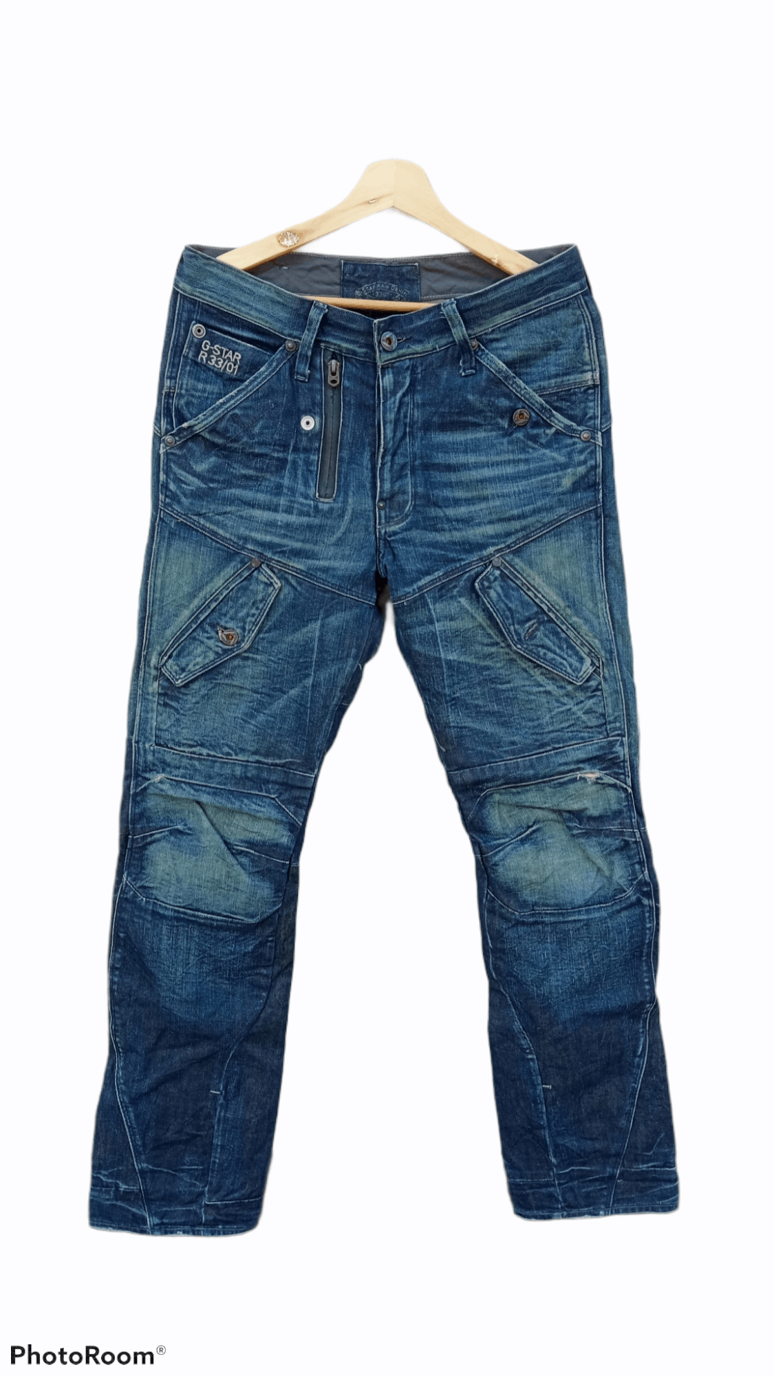 image of Distressed Denim x G Star Raw G-Star Raw Multipocket Distressed Jeans Denim in Blue, Men's (Size 31
