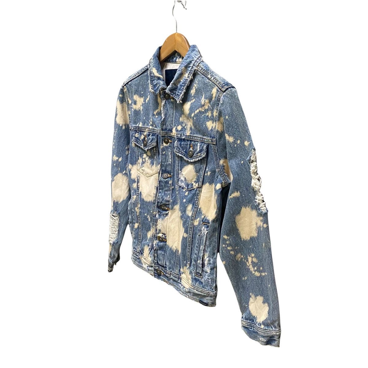 Zara zara distressed bleached trucker jacket Size US S / EU 44-46 / 1 - 4 Thumbnail