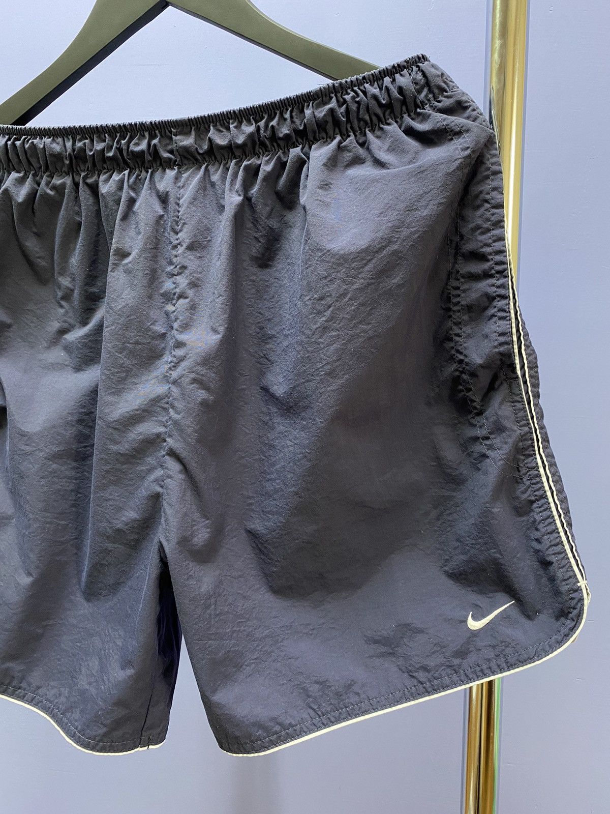 Nike × Vintage Vintage 90s Nike Blue Shorts Size L Size US 34 / EU 50 - 6 Thumbnail