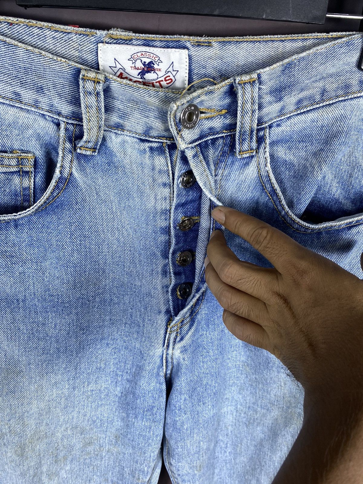 Jean × Misfits Vintage Misfits Distressed Denim Stain Jeans 29x30.5 Size US 29 - 7 Thumbnail