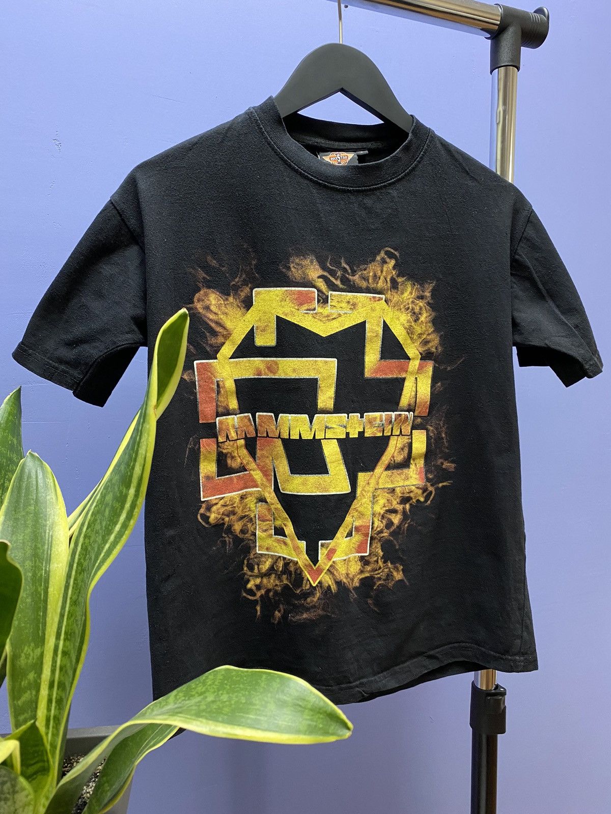 Band Tees Vintage 2000s Rammstein Flaming Logo Band T Shirt Size US S / EU 44-46 / 1 - 4 Thumbnail