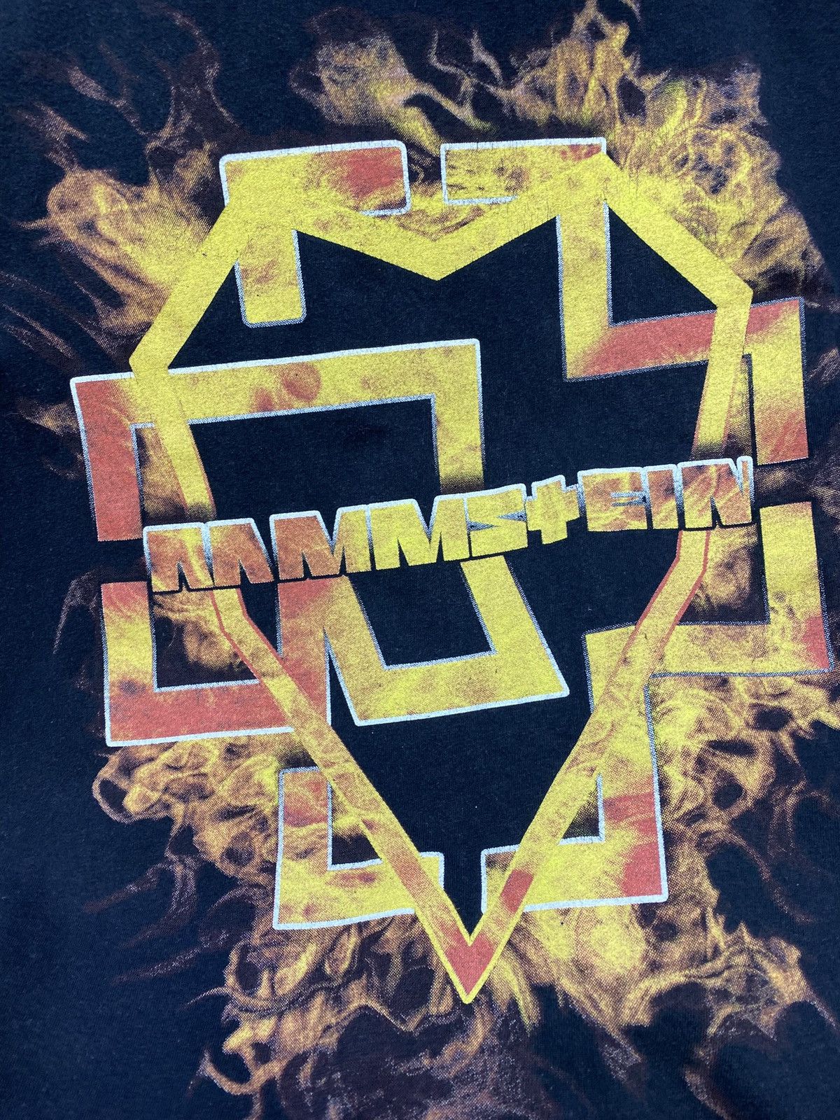 Band Tees Vintage 2000s Rammstein Flaming Logo Band T Shirt Size US S / EU 44-46 / 1 - 9 Thumbnail