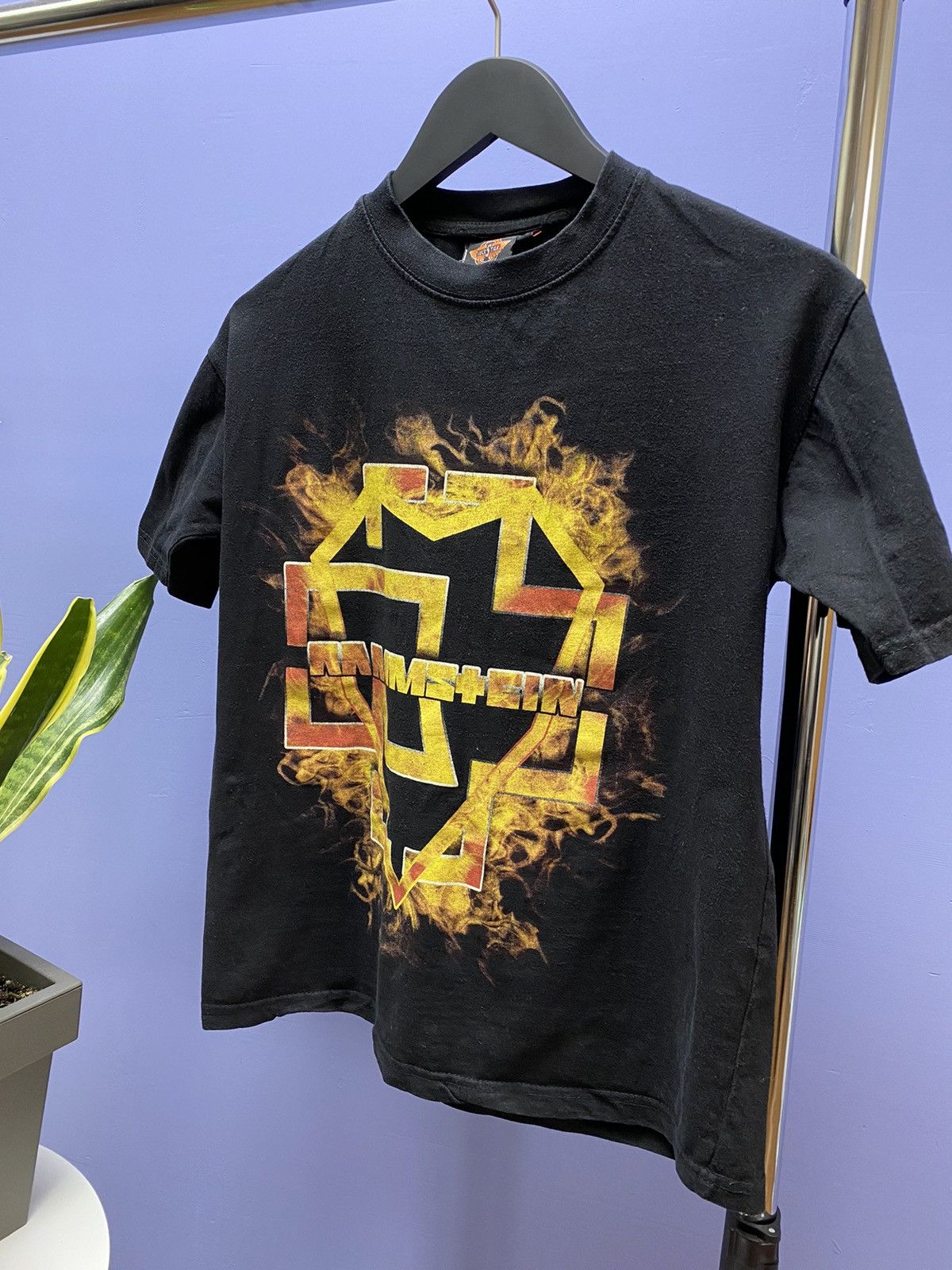 Band Tees Vintage 2000s Rammstein Flaming Logo Band T Shirt Size US S / EU 44-46 / 1 - 3 Thumbnail