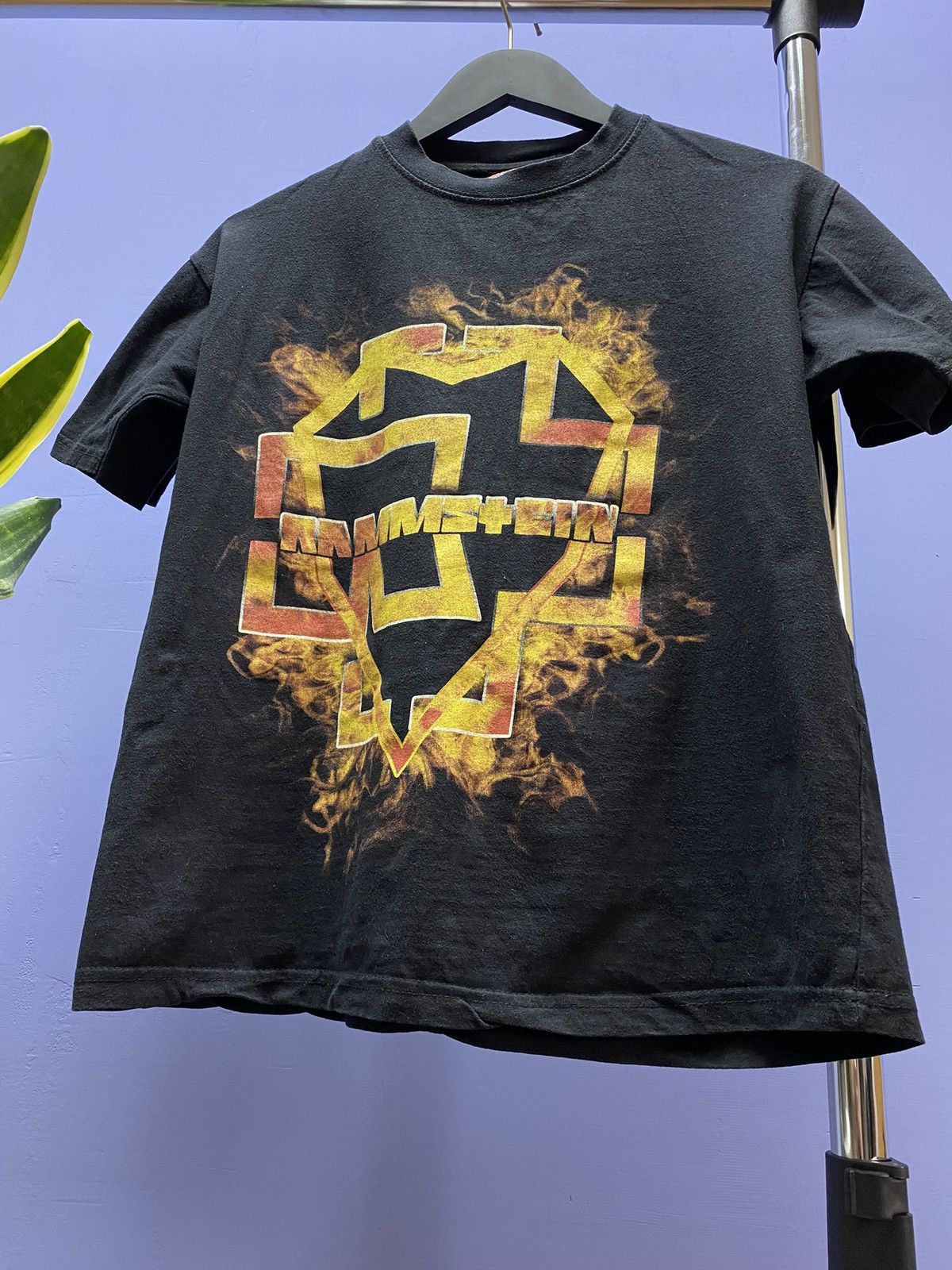 Band Tees Vintage 2000s Rammstein Flaming Logo Band T Shirt Size US S / EU 44-46 / 1 - 5 Thumbnail