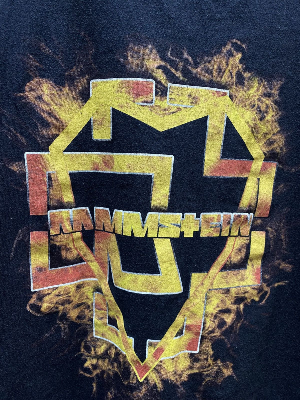 Band Tees Vintage 2000s Rammstein Flaming Logo Band T Shirt Size US S / EU 44-46 / 1 - 8 Thumbnail
