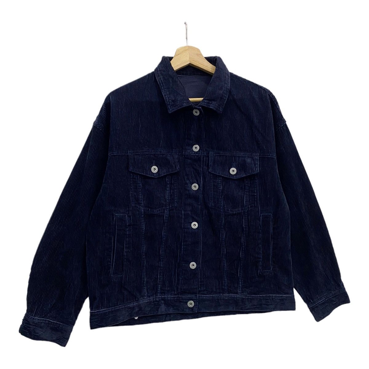 Issey Miyake 🇯🇵GU JEANS JAPAN VELVET CORDUROY TRUCKER JACKET Size US M / EU 48-50 / 2 - 2 Thumbnail