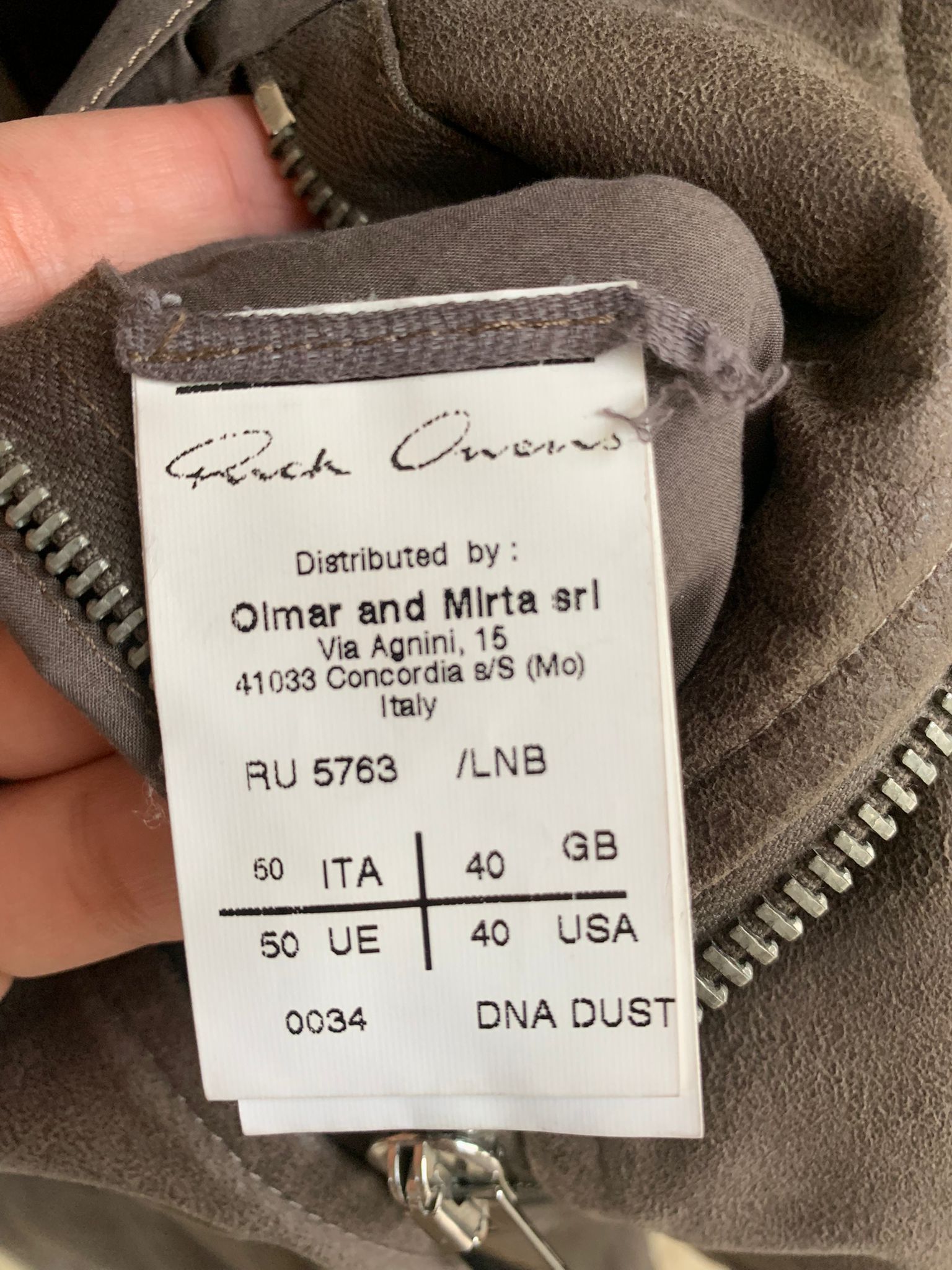 Rick Owens Intarsia Leather Jacket in DNA Dust Size US M / EU 48-50 / 2 - 11 Thumbnail