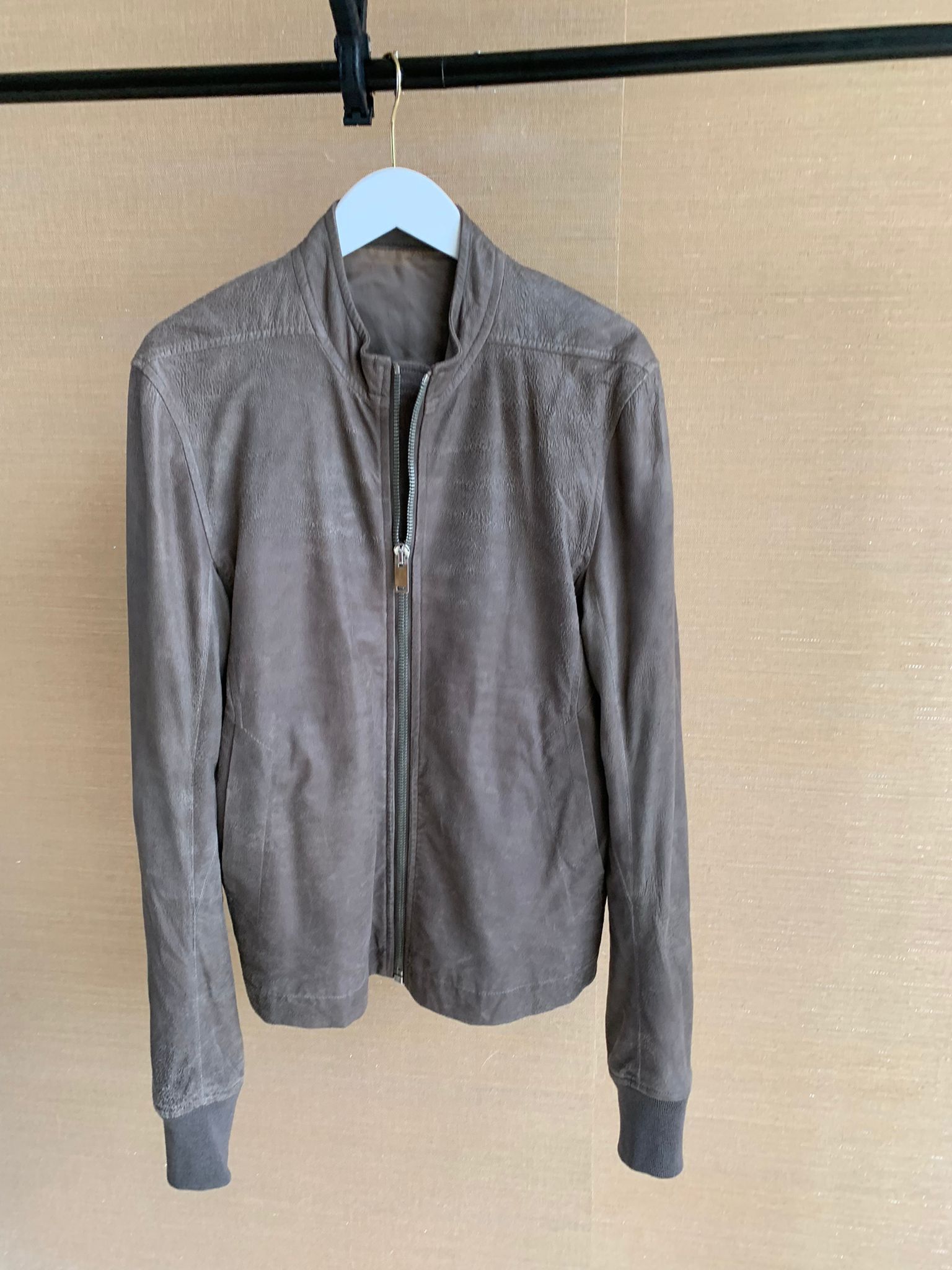 Rick Owens Intarsia Leather Jacket in DNA Dust Size US M / EU 48-50 / 2 - 7 Thumbnail