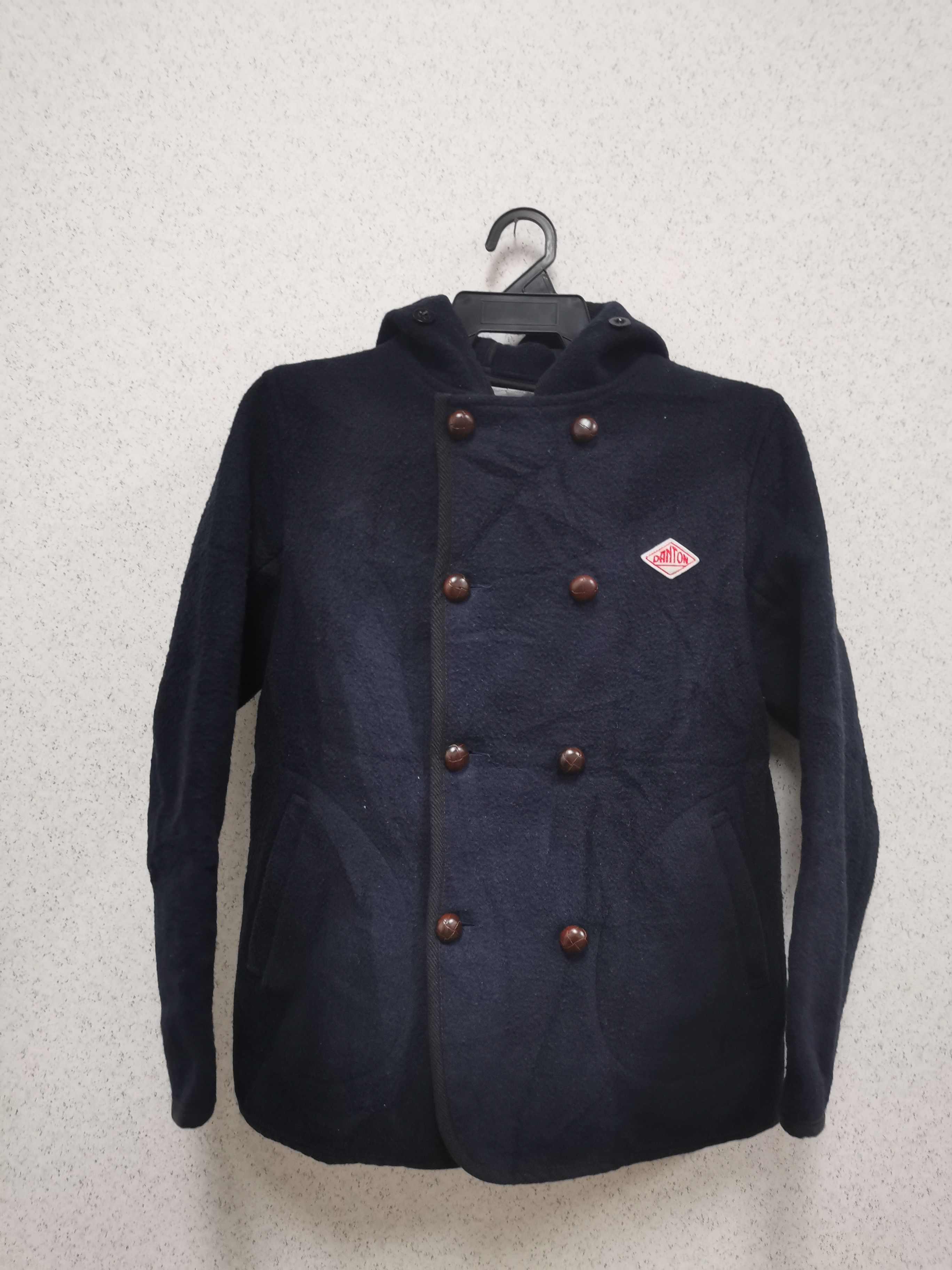image of Danton Hoodie Vetement De Travail Button Up in Dark Blue, Men's (Size Medium)