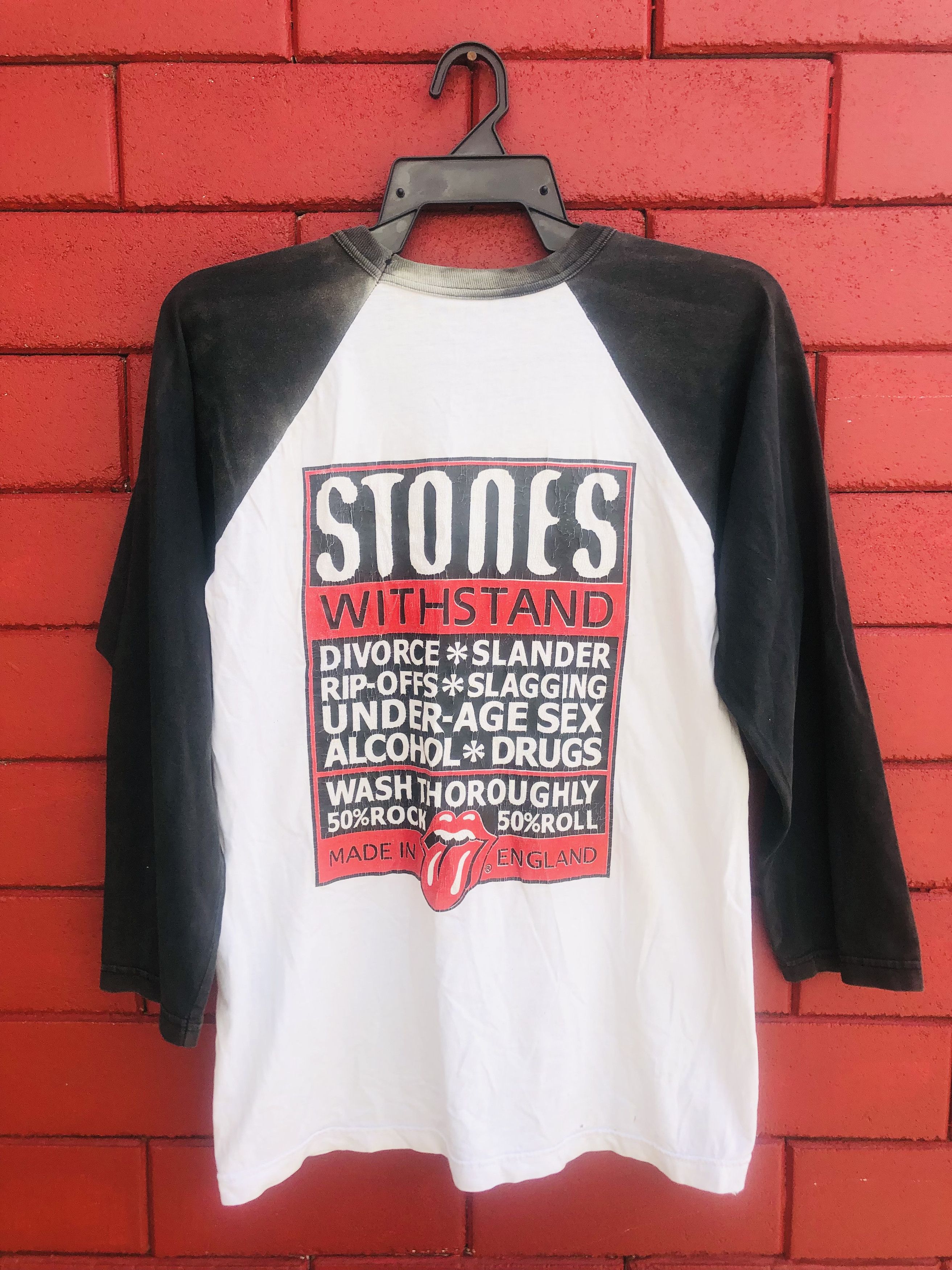 Band Tees × Vintage Vintage The Rolling Stone Band Music 3 Qaurter Shirt Size US M / EU 48-50 / 2 - 2 Thumbnail