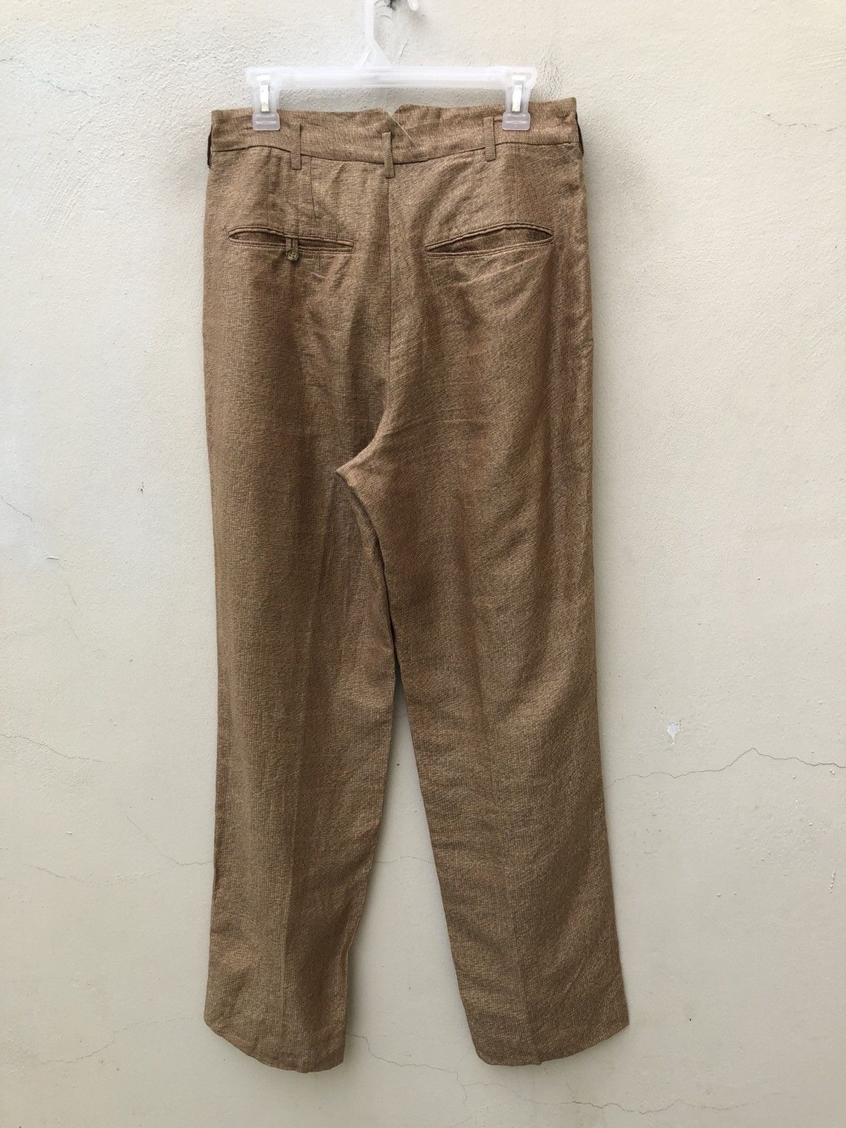 Japanese Brand VTG 90s Monsieur Nicole By Koba Baggy Linen Trouser Pant Size US 30 / EU 46 - 12 Thumbnail