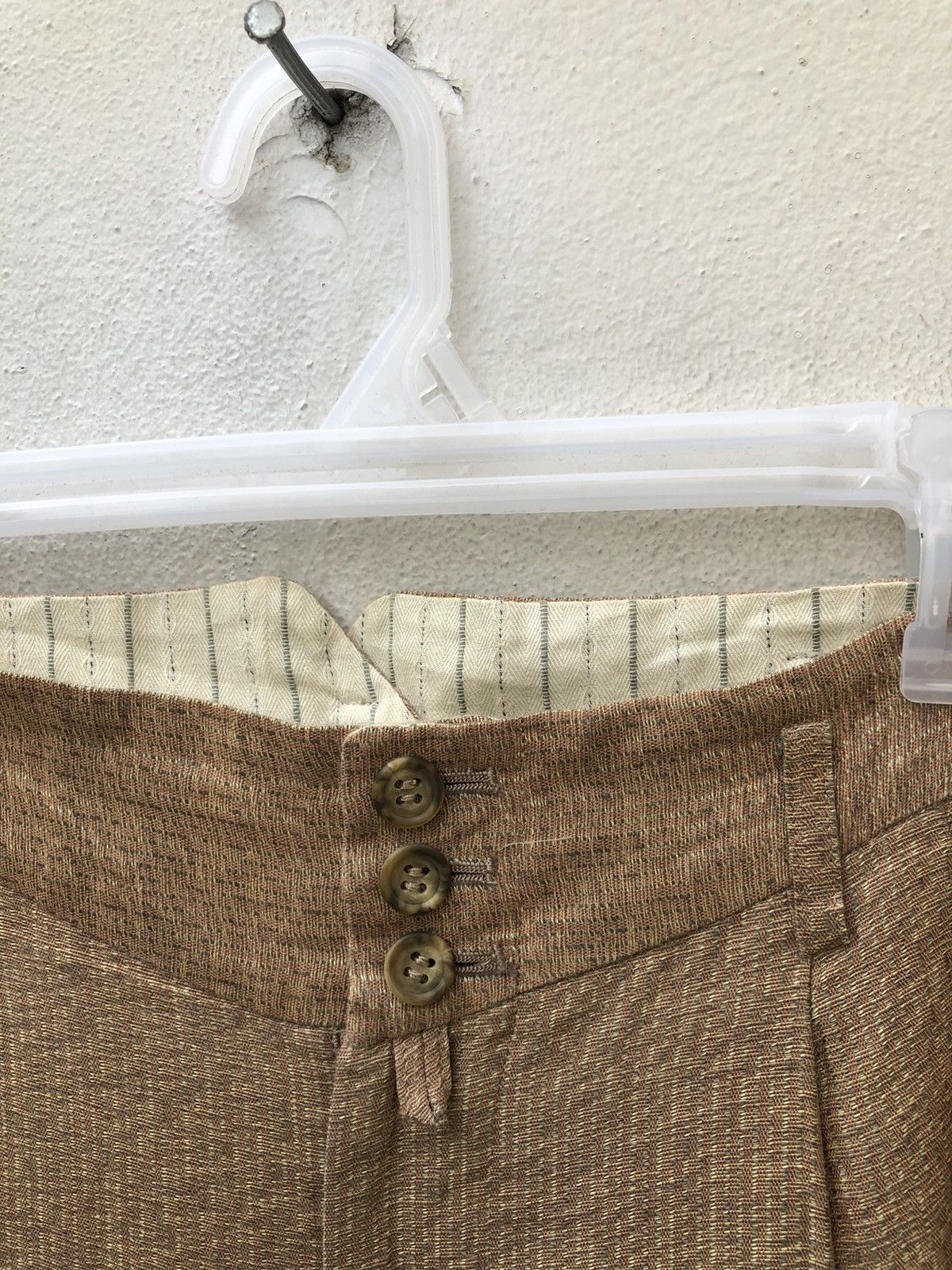 Japanese Brand VTG 90s Monsieur Nicole By Koba Baggy Linen Trouser Pant Size US 30 / EU 46 - 3 Thumbnail