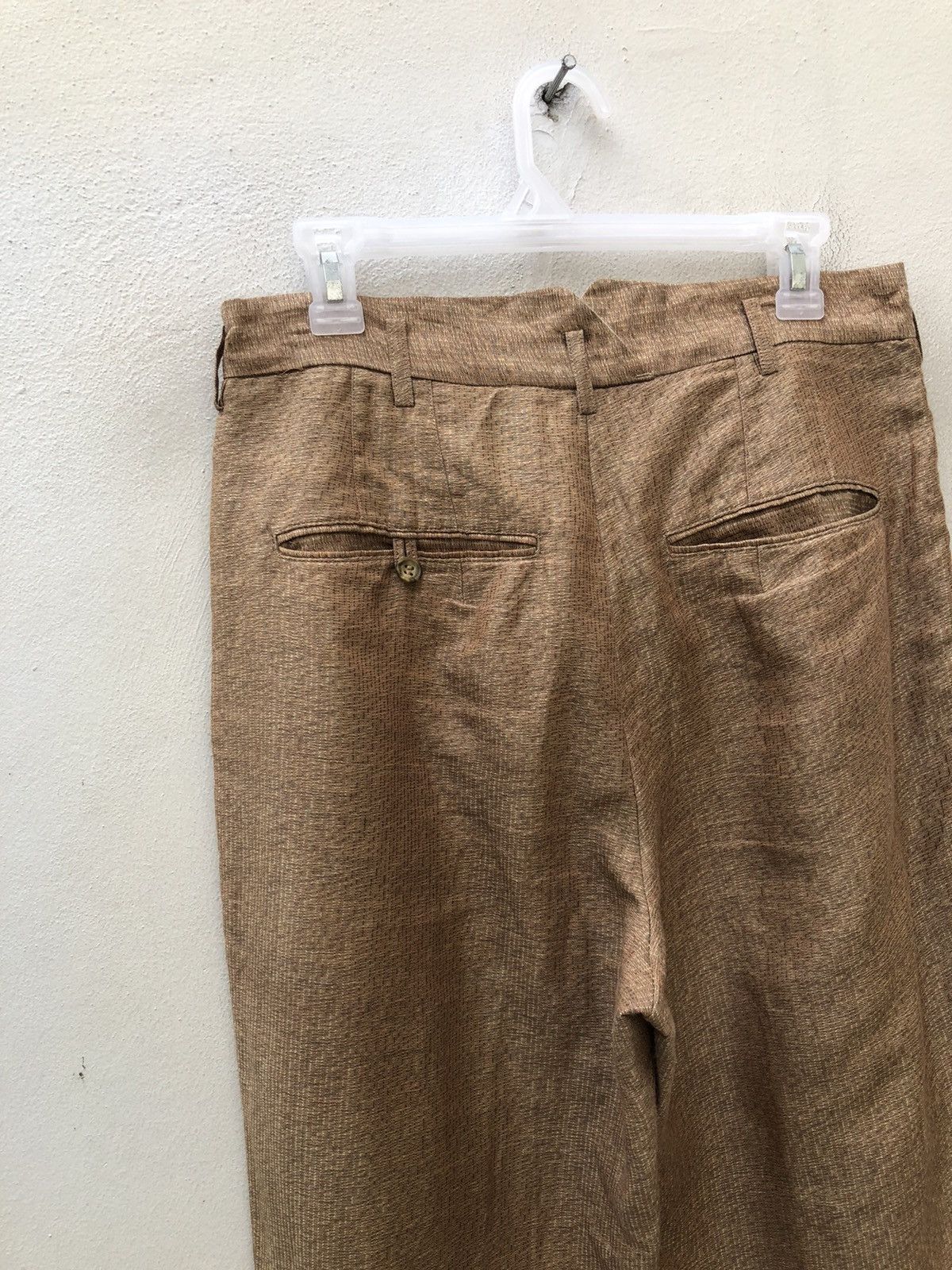 Japanese Brand VTG 90s Monsieur Nicole By Koba Baggy Linen Trouser Pant Size US 30 / EU 46 - 15 Thumbnail