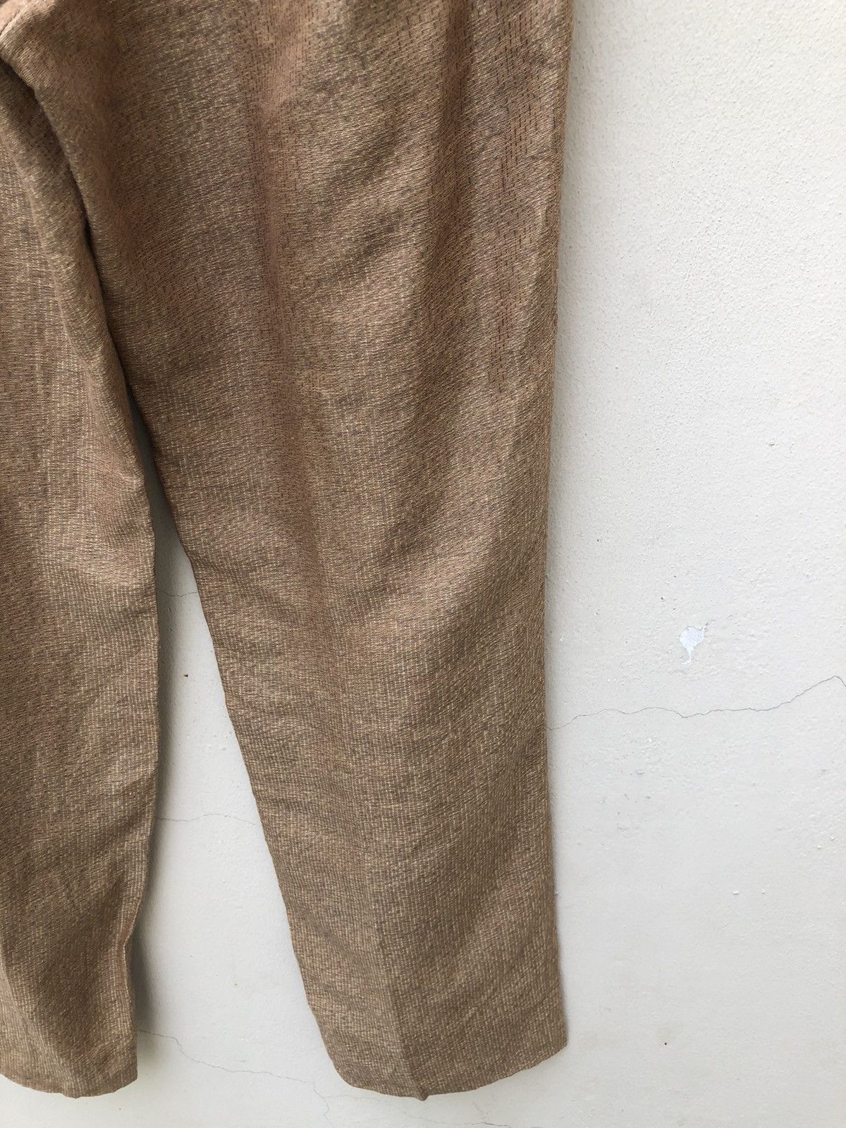 Japanese Brand VTG 90s Monsieur Nicole By Koba Baggy Linen Trouser Pant Size US 30 / EU 46 - 19 Thumbnail
