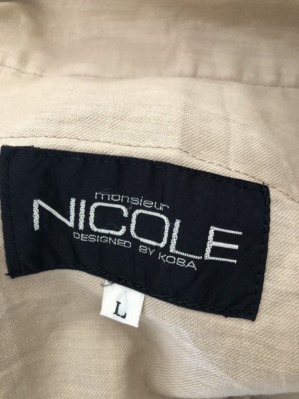 Japanese Brand VTG 90s Monsieur Nicole By Koba Baggy Linen Trouser Pant Size US 30 / EU 46 - 20 Thumbnail