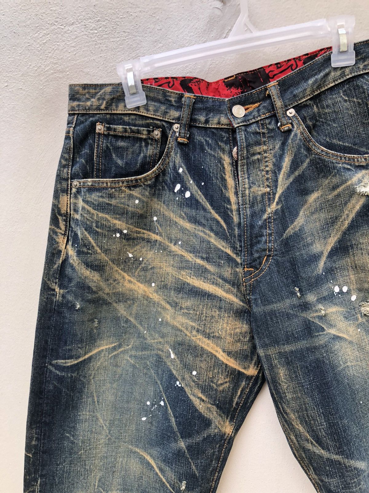 Swagger Swagger Made in Japan Distressed Painter Denim Jeans Size US 32 / EU 48 - 3 Thumbnail