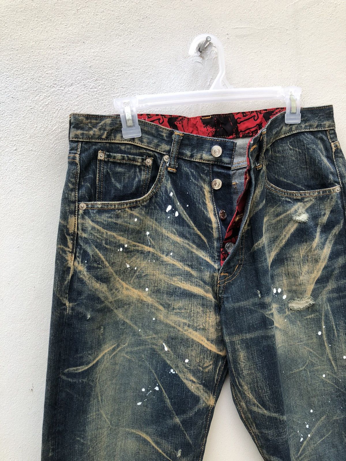 Swagger Swagger Made in Japan Distressed Painter Denim Jeans Size US 32 / EU 48 - 4 Thumbnail