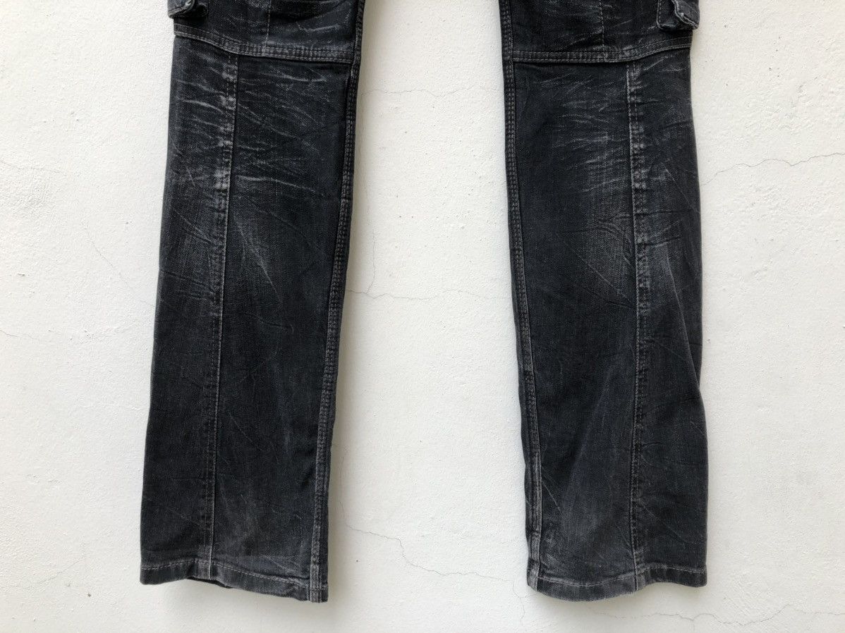 Nicole Club Nicole Japan Faded Black Stretch Denim Cargo Trouser Size US 29 - 17 Thumbnail