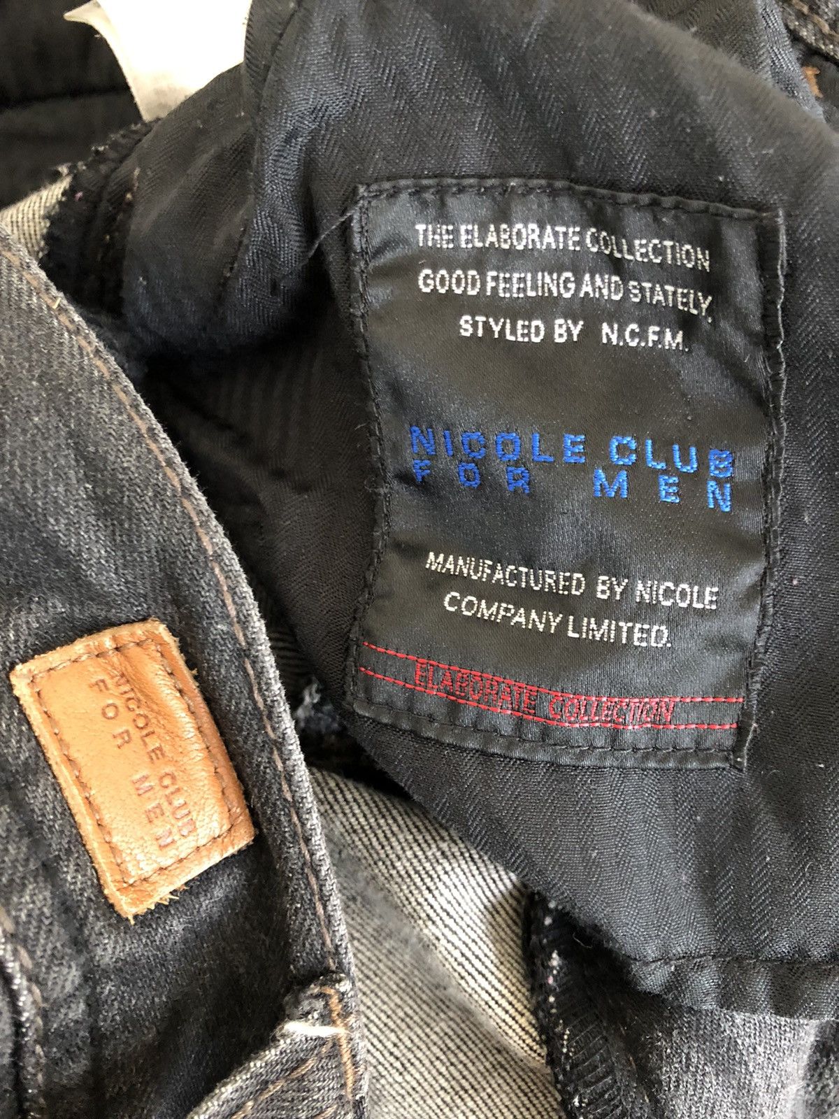 Nicole Club Nicole Japan Faded Black Stretch Denim Cargo Trouser Size US 29 - 18 Thumbnail