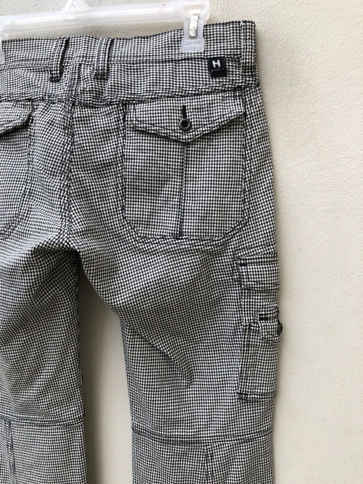 Nicole Club Nicole Hideaways Japan Houndstooth Flare Cargo Trouser Size US 30 / EU 46 - 18 Thumbnail