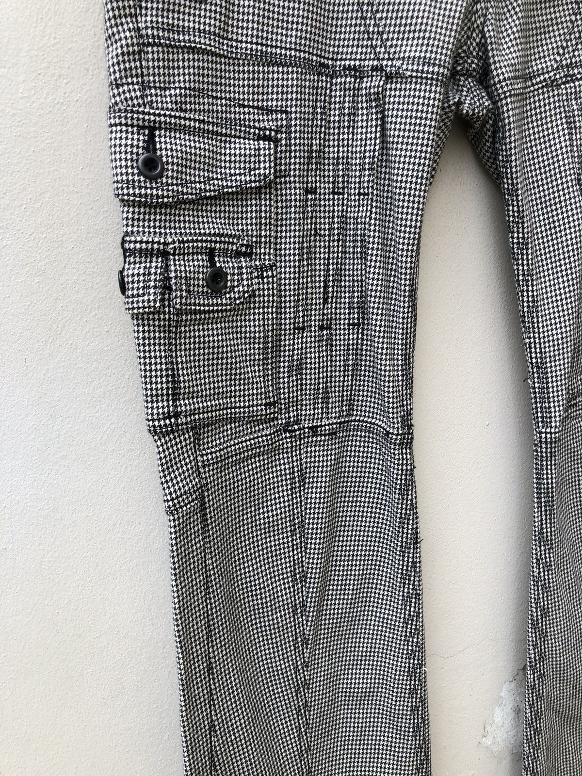 Nicole Club Nicole Hideaways Japan Houndstooth Flare Cargo Trouser Size US 30 / EU 46 - 8 Thumbnail