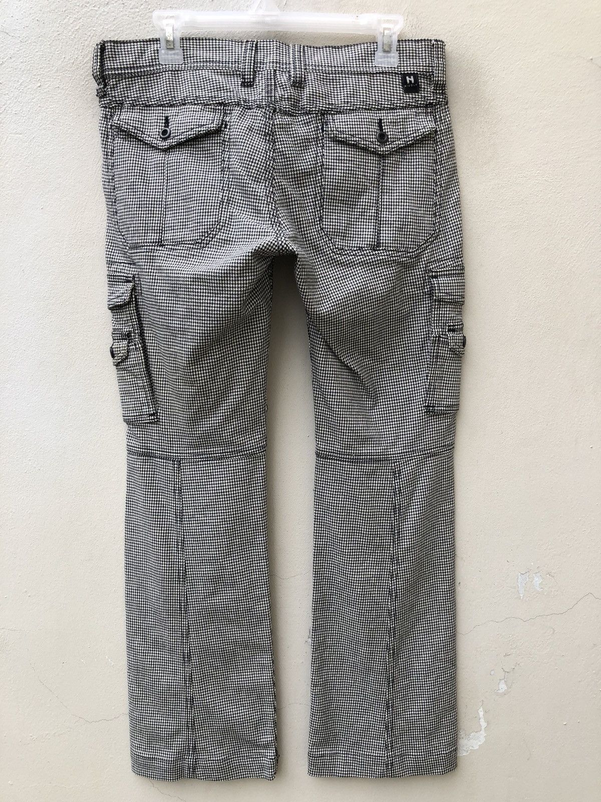 Nicole Club Nicole Hideaways Japan Houndstooth Flare Cargo Trouser Size US 30 / EU 46 - 14 Thumbnail