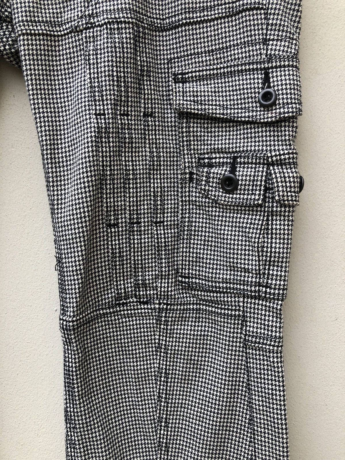 Nicole Club Nicole Hideaways Japan Houndstooth Flare Cargo Trouser Size US 30 / EU 46 - 12 Thumbnail