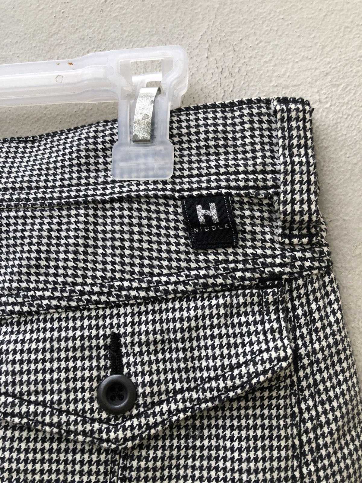 Nicole Club Nicole Hideaways Japan Houndstooth Flare Cargo Trouser Size US 30 / EU 46 - 19 Thumbnail