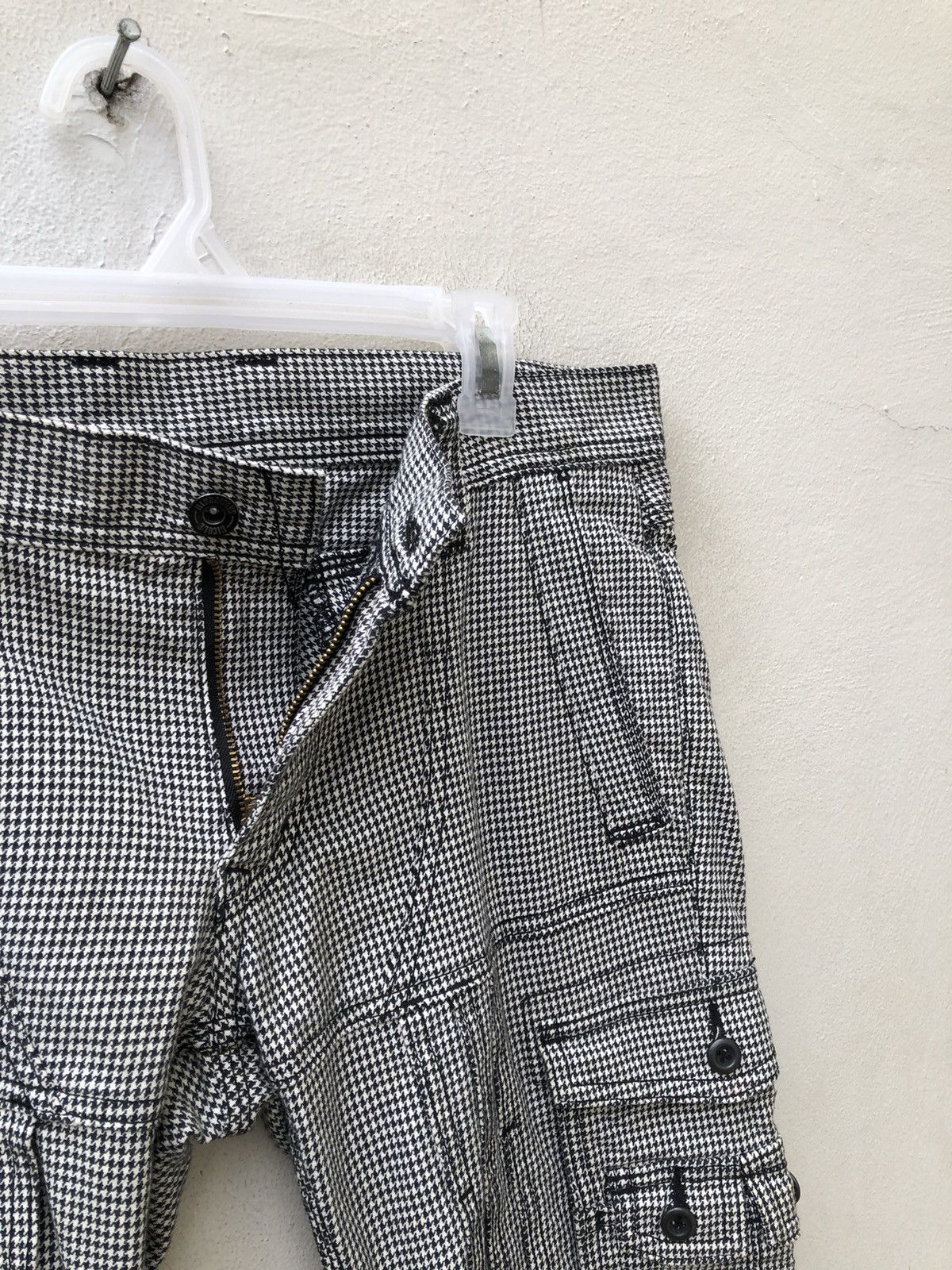 Nicole Club Nicole Hideaways Japan Houndstooth Flare Cargo Trouser Size US 30 / EU 46 - 7 Thumbnail