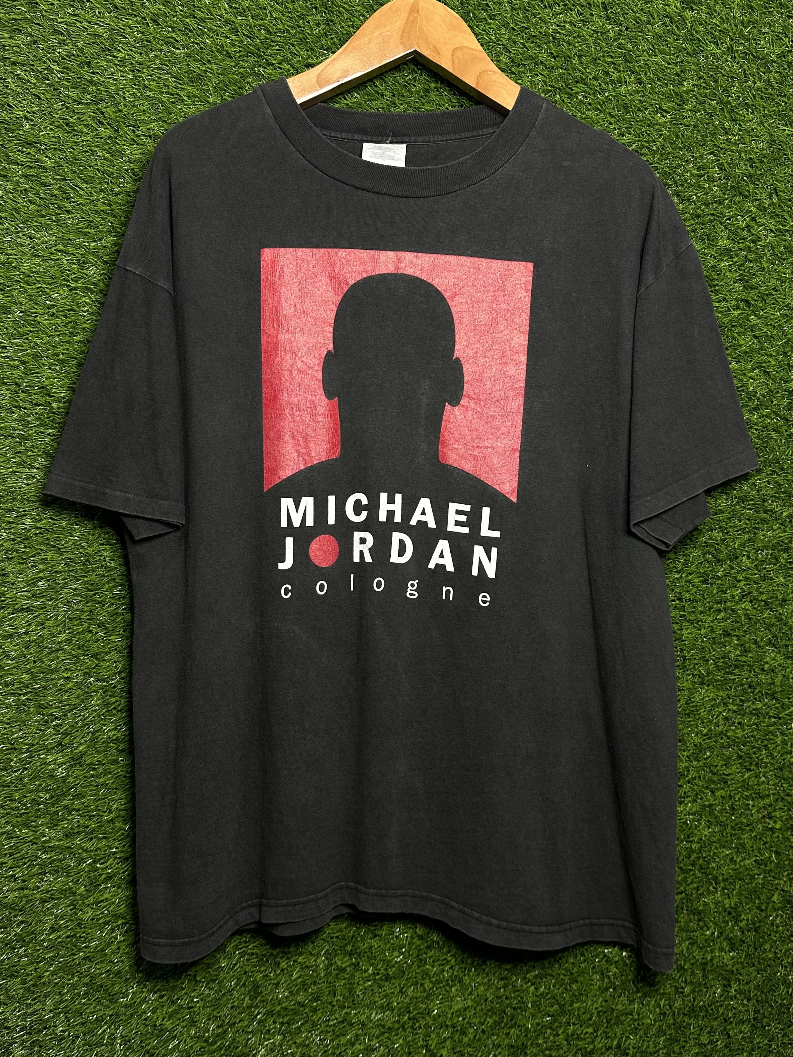 image of Jordan Vintage Michael Jordan Cologne 1998 Promo Tee Shirt in Black, Men's (Size XL)