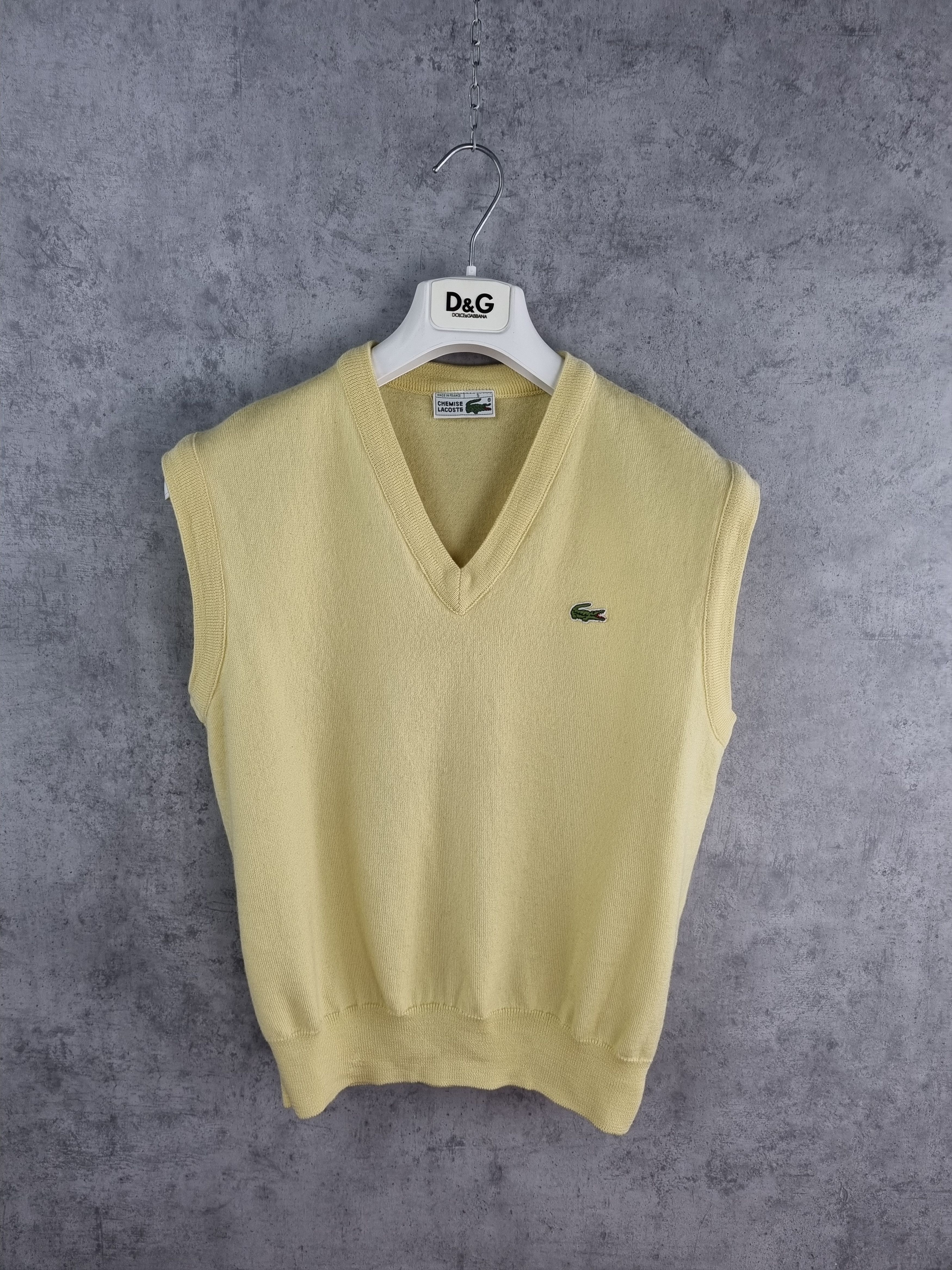 Lacoste × Vintage 80s LACOSTE Chemise Wool Vest Made in France GOLF WANG Size US M / EU 48-50 / 2 - 11 Thumbnail