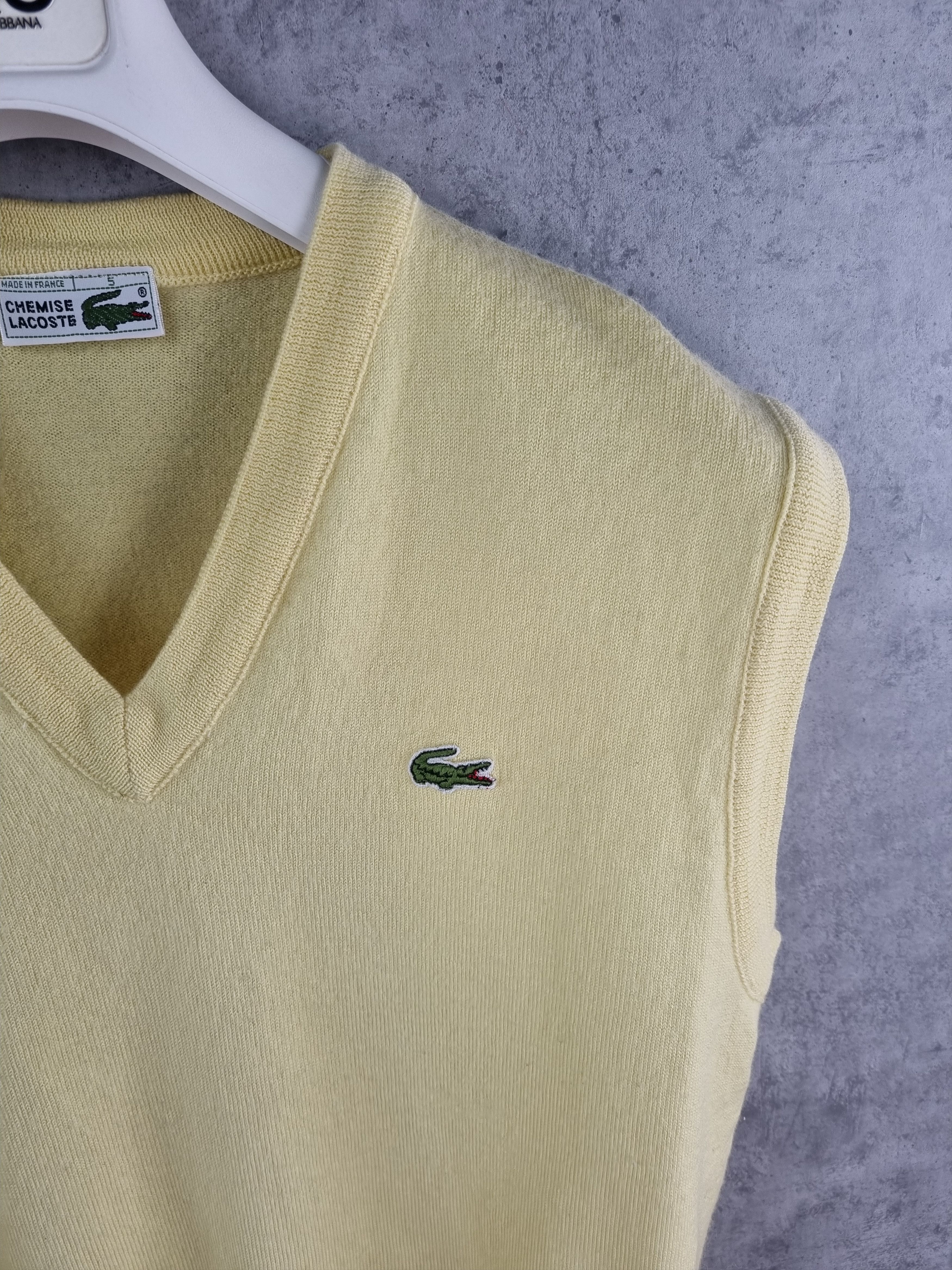 Lacoste × Vintage 80s LACOSTE Chemise Wool Vest Made in France GOLF WANG Size US M / EU 48-50 / 2 - 4 Thumbnail