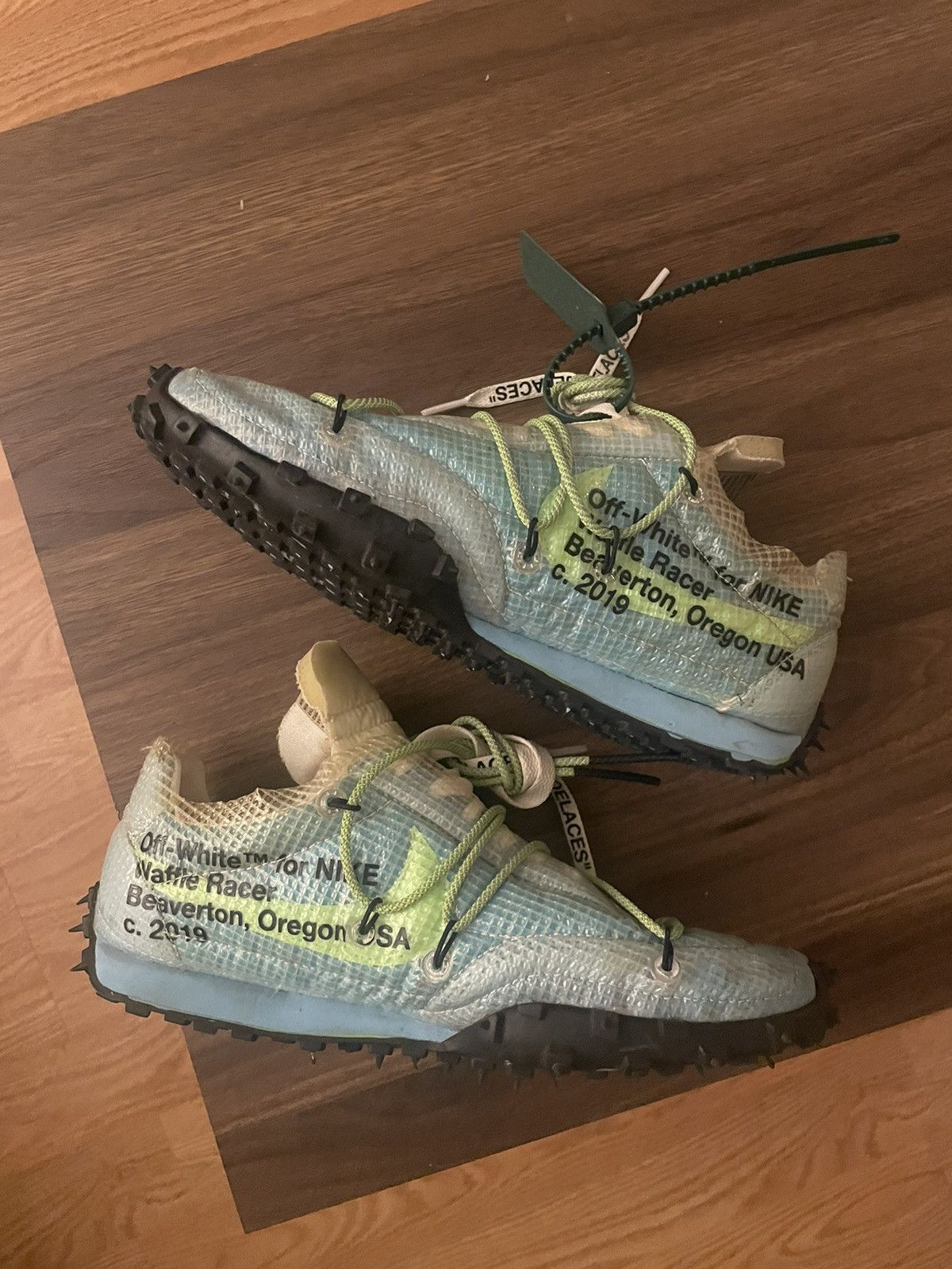 Nike × Off-White Nike Off-White Waffle Racer "Vivid Sky" Size US 8.5 / EU 41-42 - 2 Thumbnail