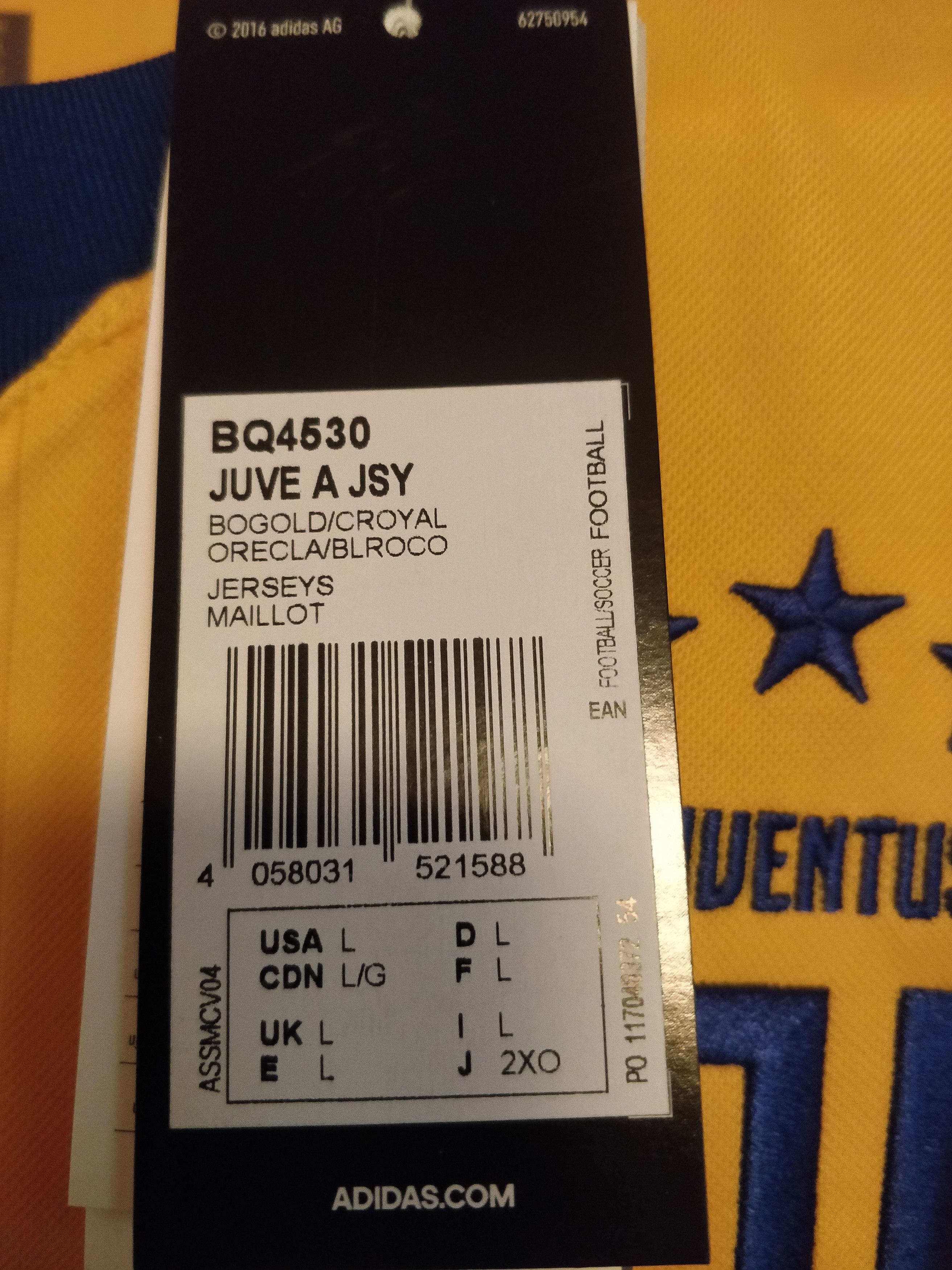 Adidas Juventus BNWT 2017 Third Jersey Adidas Size US L / EU 52-54 / 3 - 4 Thumbnail
