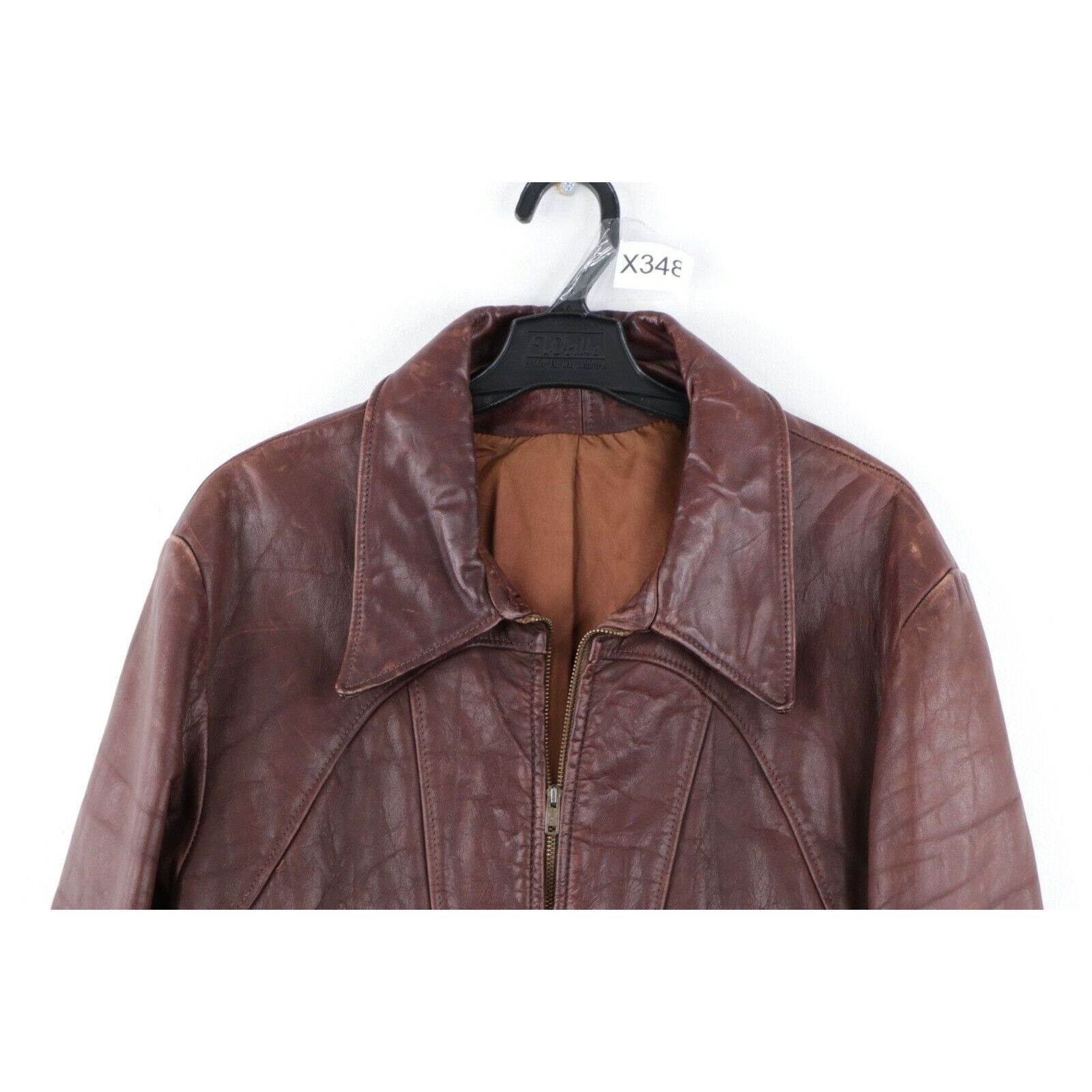 Vintage Vintage 50s Mens Medium Distressed Horsehide Leather Jacket Size US M / EU 48-50 / 2 - 2 Thumbnail