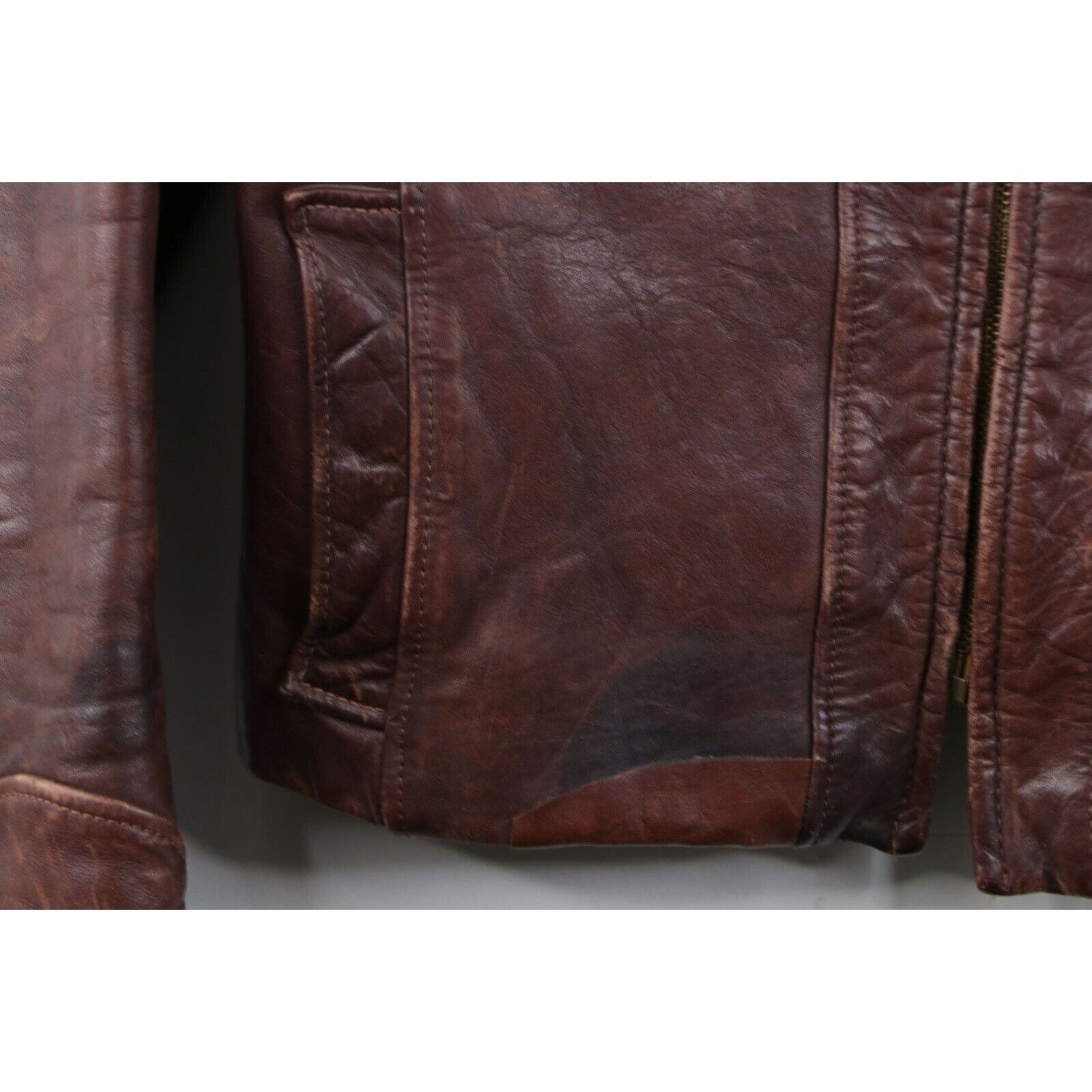 Vintage Vintage 50s Mens Medium Distressed Horsehide Leather Jacket Size US M / EU 48-50 / 2 - 4 Thumbnail