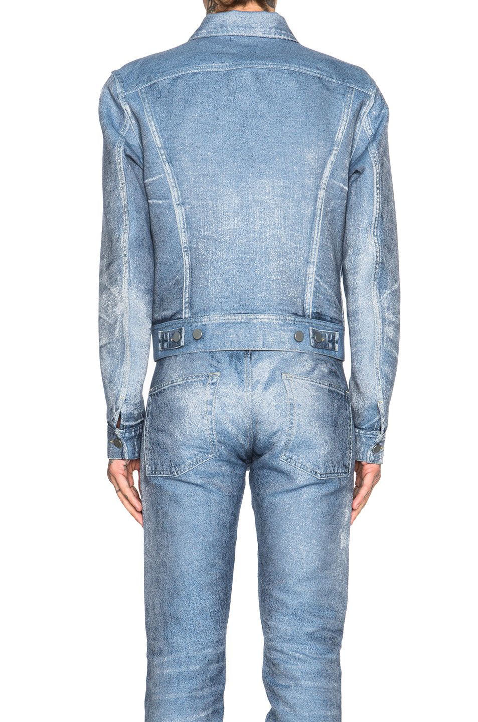 Calvin Klein 2016 Jacquard "Denim" Jean Trucker Jacket Size US S / EU 44-46 / 1 - 5 Thumbnail