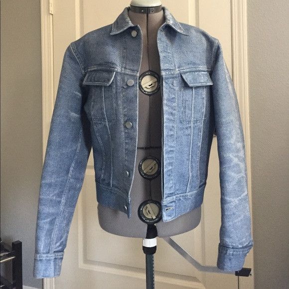 Calvin Klein 2016 Jacquard "Denim" Jean Trucker Jacket Size US S / EU 44-46 / 1 - 6 Thumbnail