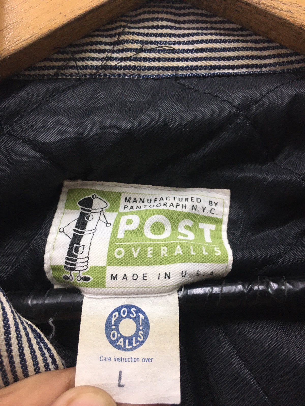 Bape Bape x Post Overalls Hickory Snap Button Shirt Size US L / EU 52-54 / 3 - 10 Thumbnail