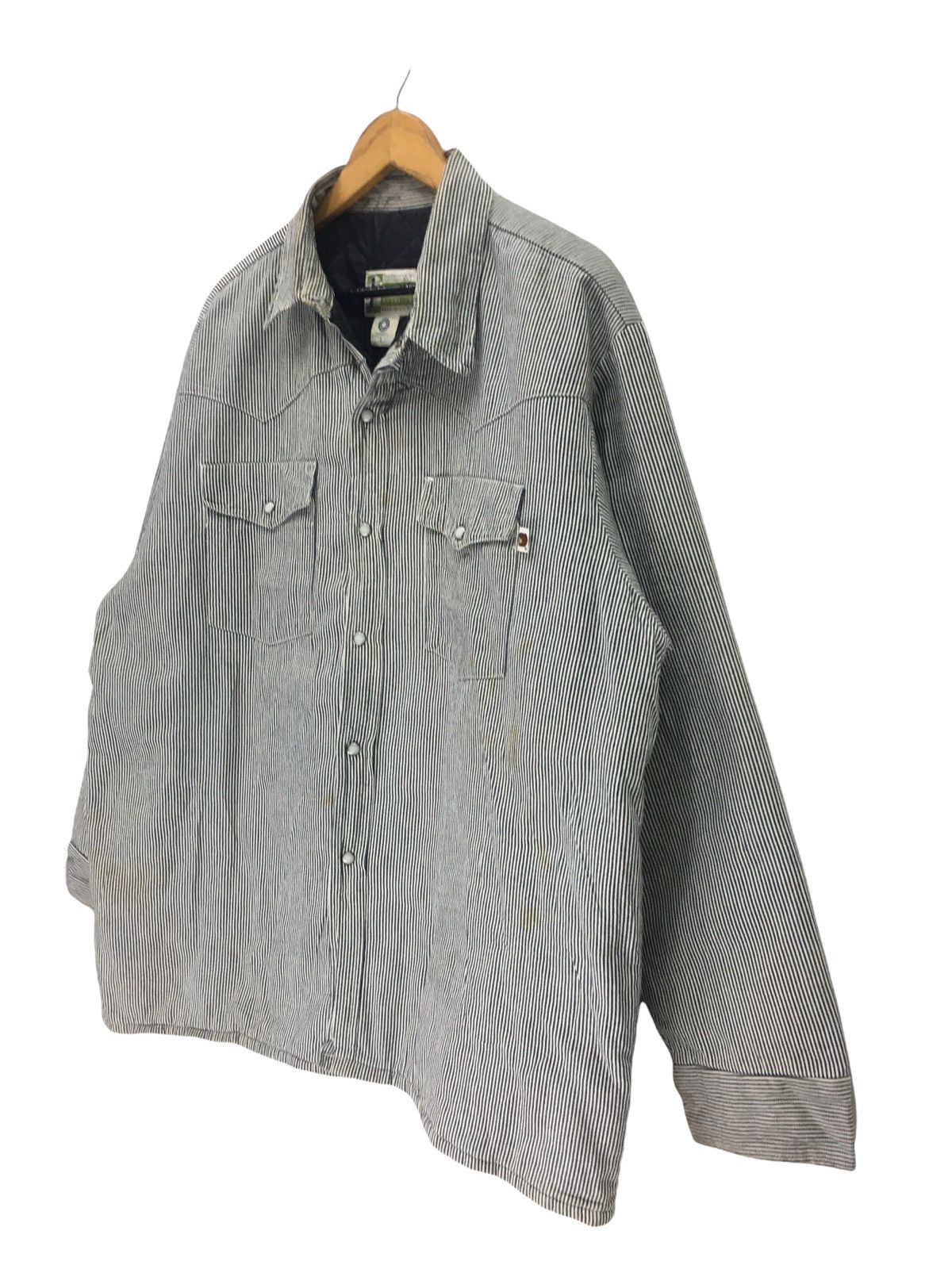 Bape Bape x Post Overalls Hickory Snap Button Shirt Size US L / EU 52-54 / 3 - 5 Thumbnail