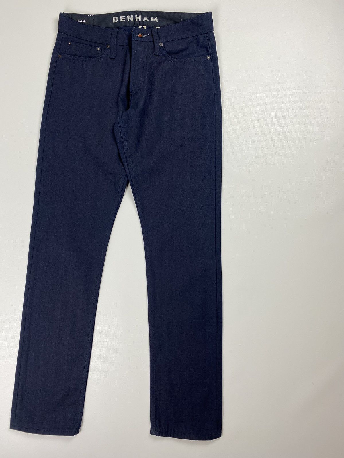 DENHAM Denham Way To Blue men’s Razor slim fit indigo denim jeans Size US 31 - 3 Thumbnail