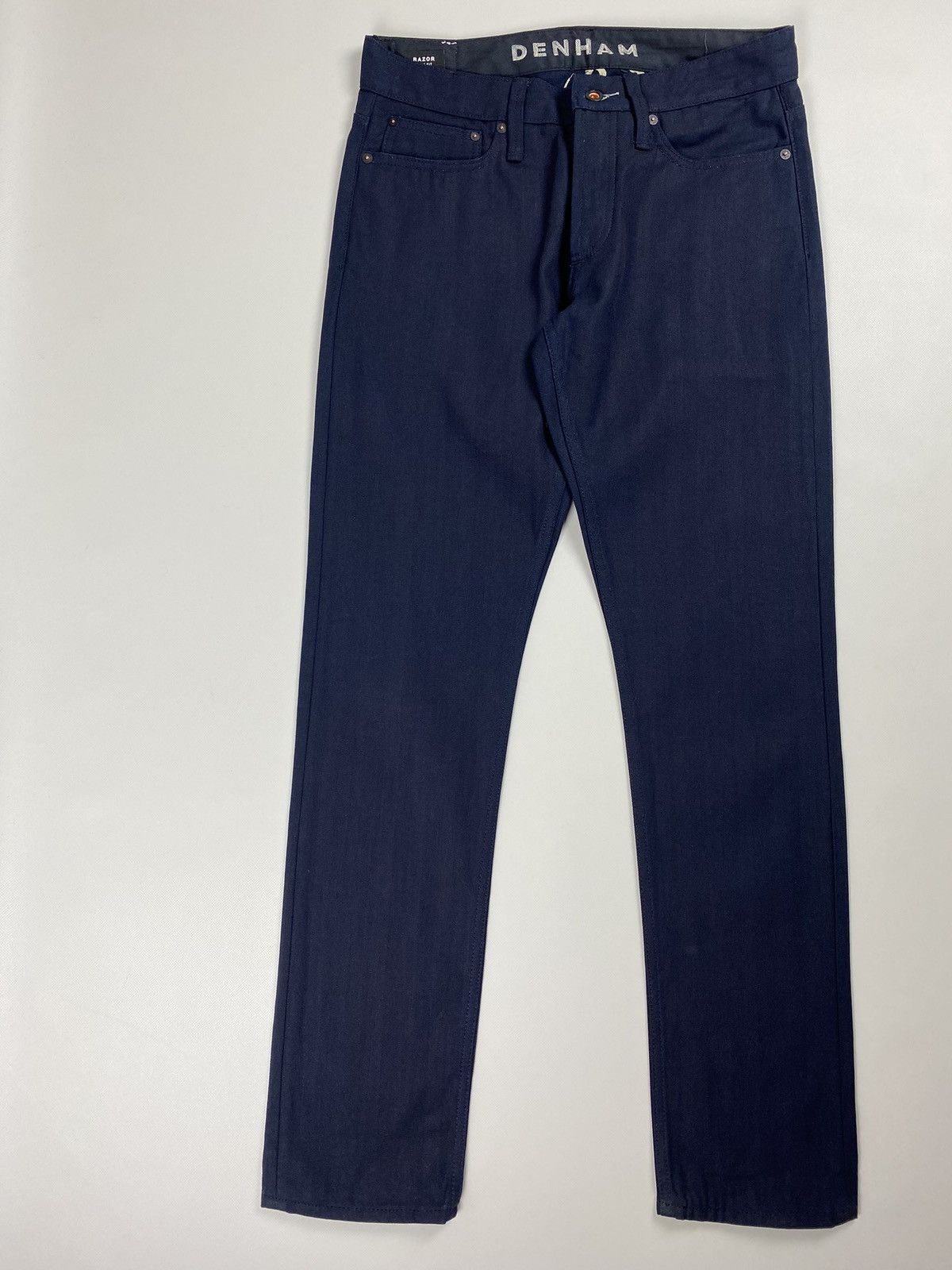 DENHAM Denham Way To Blue men’s Razor slim fit indigo denim jeans Size US 31 - 2 Thumbnail