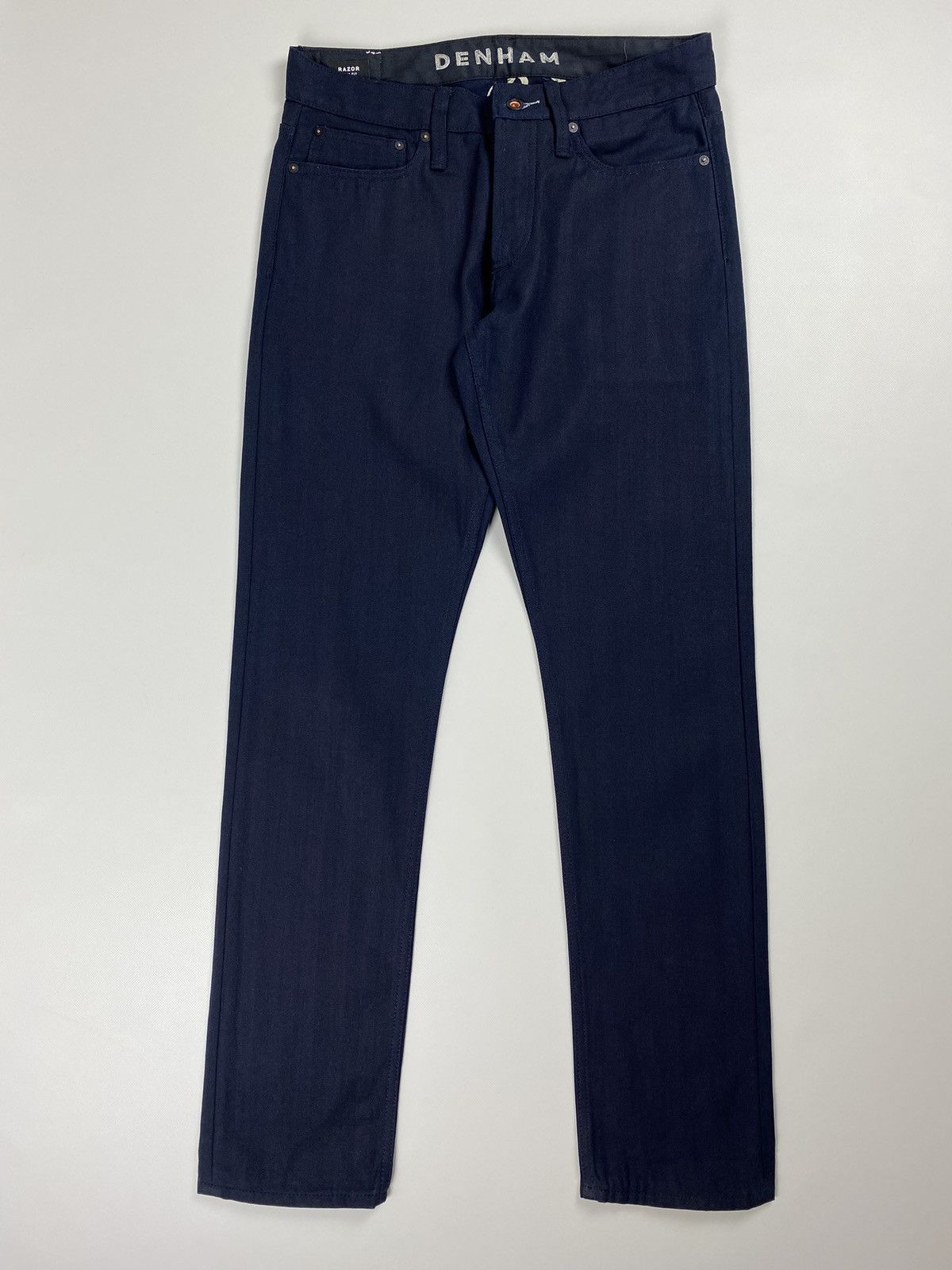 DENHAM Denham Way To Blue men’s Razor slim fit indigo denim jeans Size US 31 - 1 Thumbnail