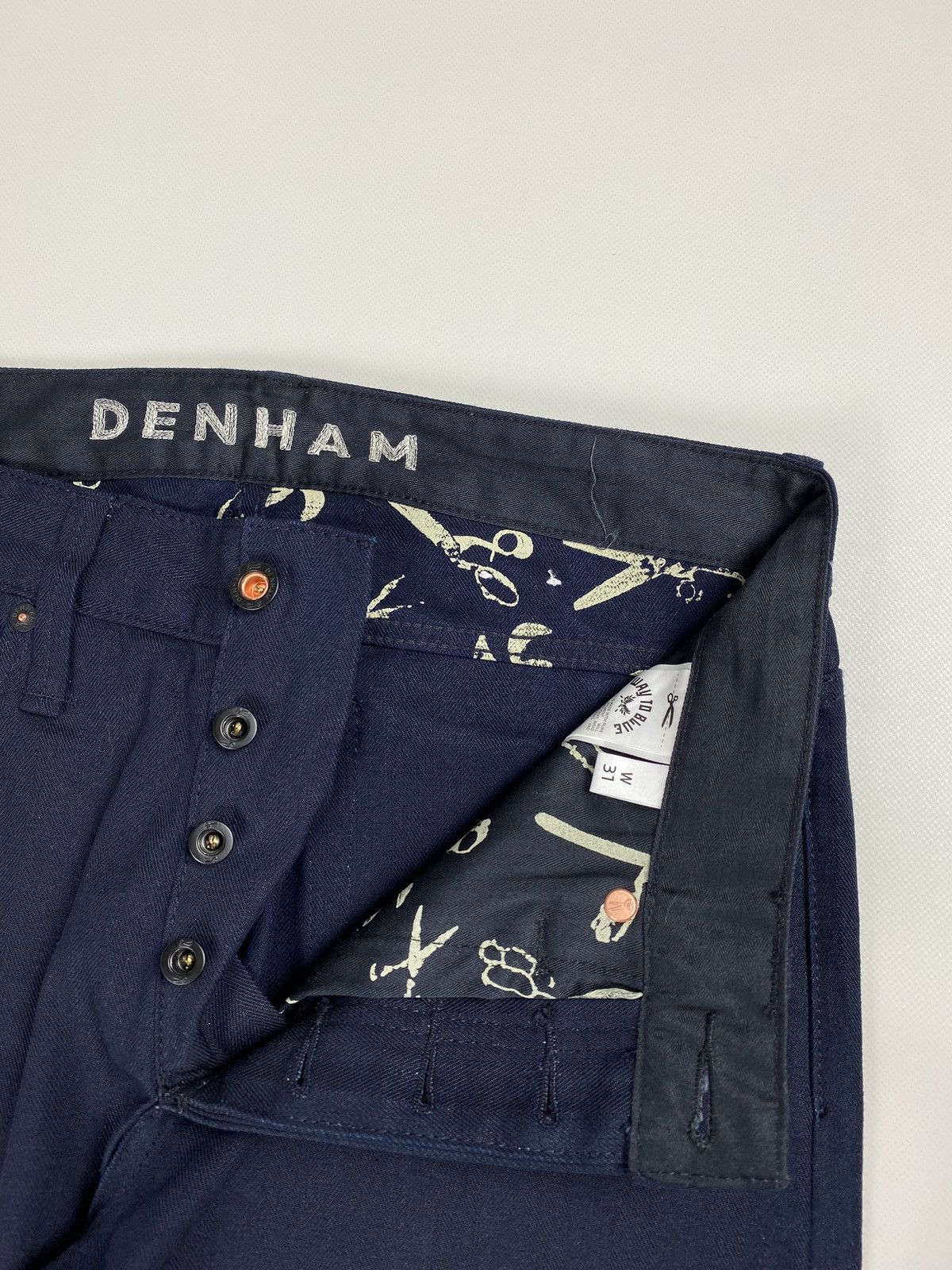 DENHAM Denham Way To Blue men’s Razor slim fit indigo denim jeans Size US 31 - 12 Thumbnail