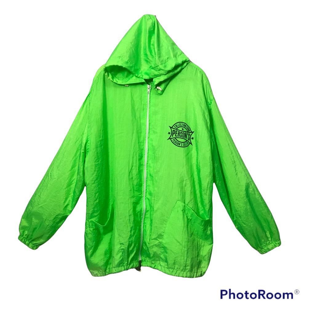 image of Persons Vintage Person’S Collection Zipper Ups Hoodie Nylon Jacket in Green, Men's (Size XL)