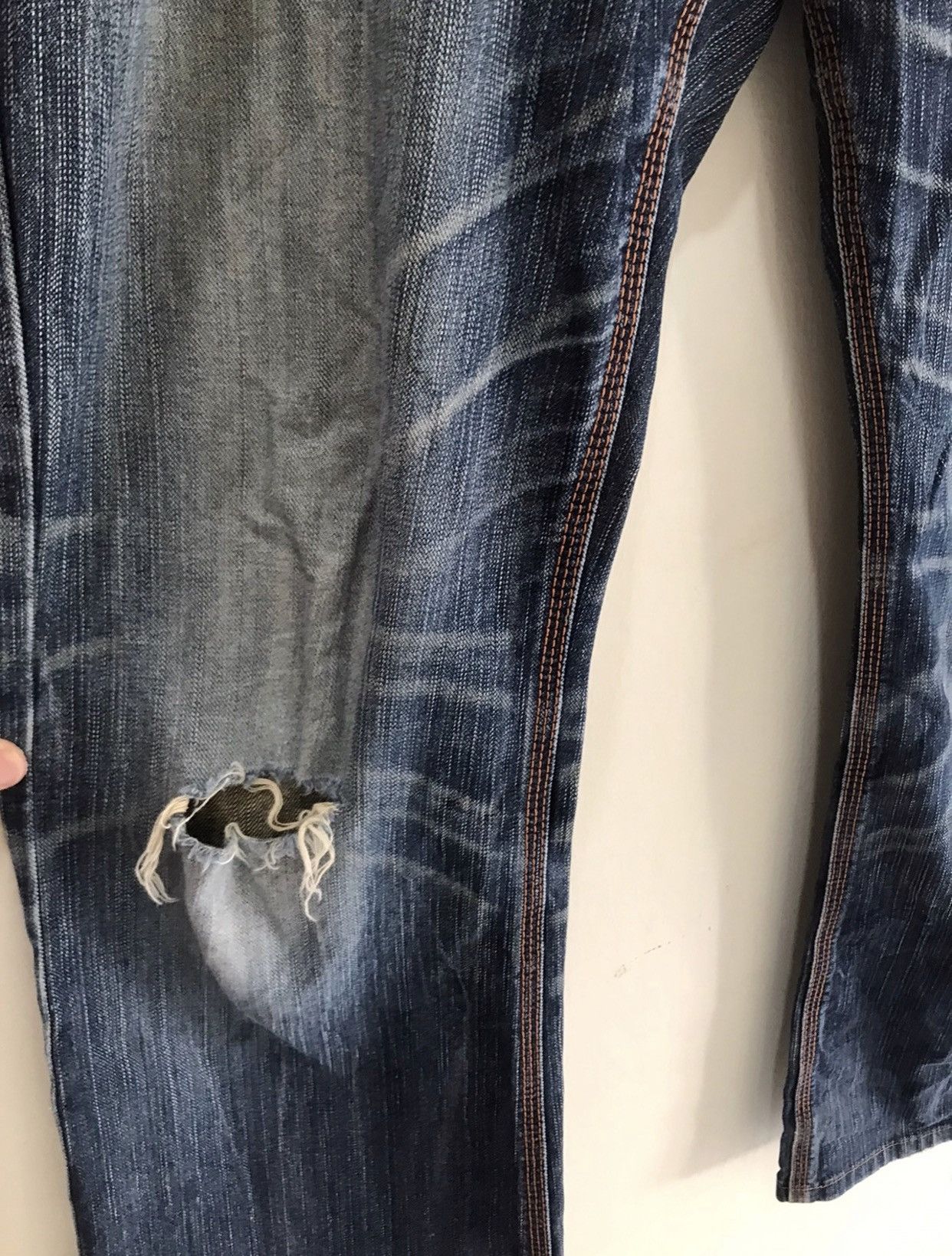Edwin JapaneseBrand Edwin Distressed Buckle Flared denim jeans Size US 36 / EU 52 - 5 Thumbnail