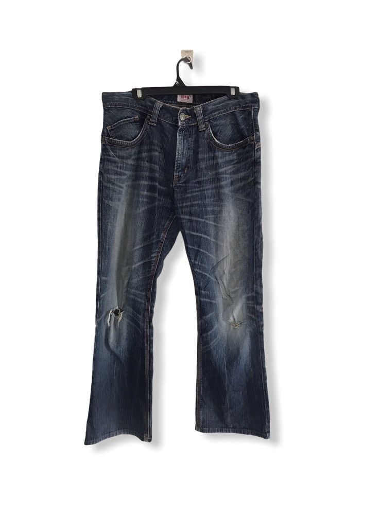 Edwin JapaneseBrand Edwin Distressed Buckle Flared denim jeans Size US 36 / EU 52 - 1 Thumbnail