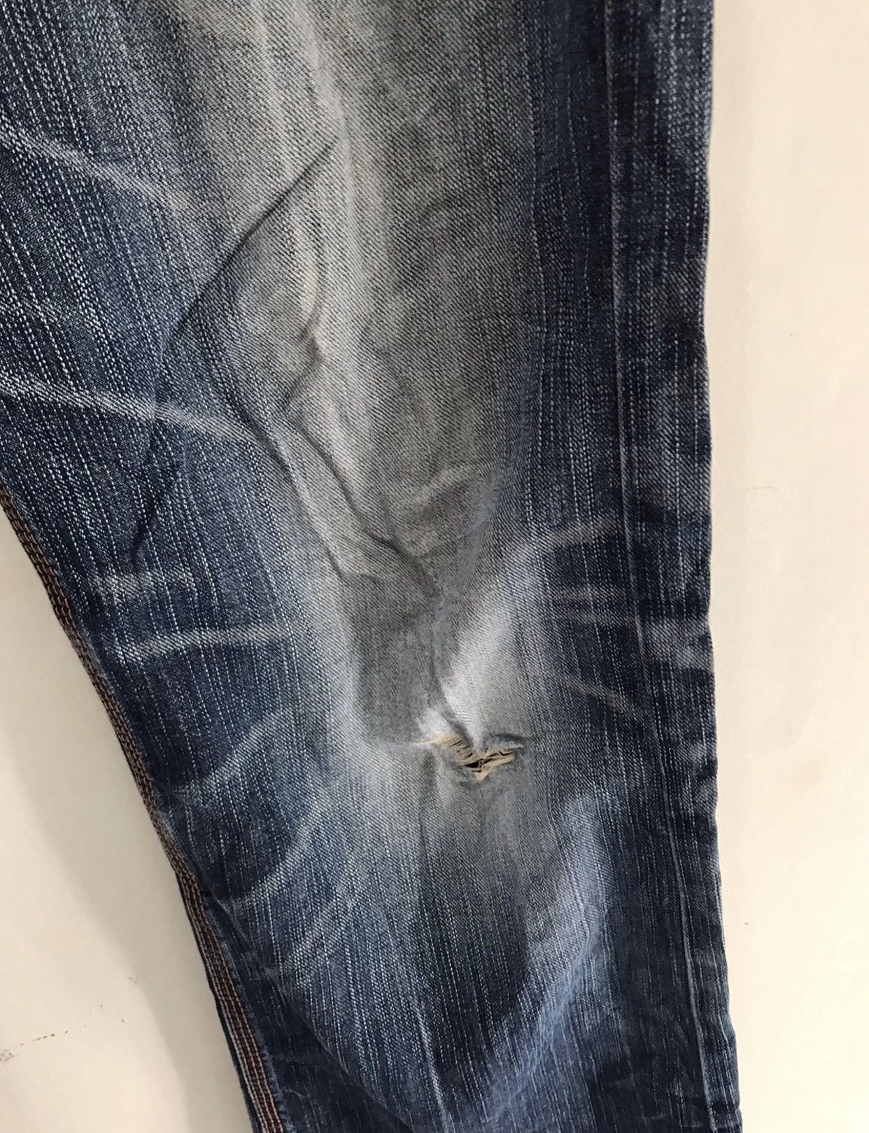 Edwin JapaneseBrand Edwin Distressed Buckle Flared denim jeans Size US 36 / EU 52 - 6 Thumbnail